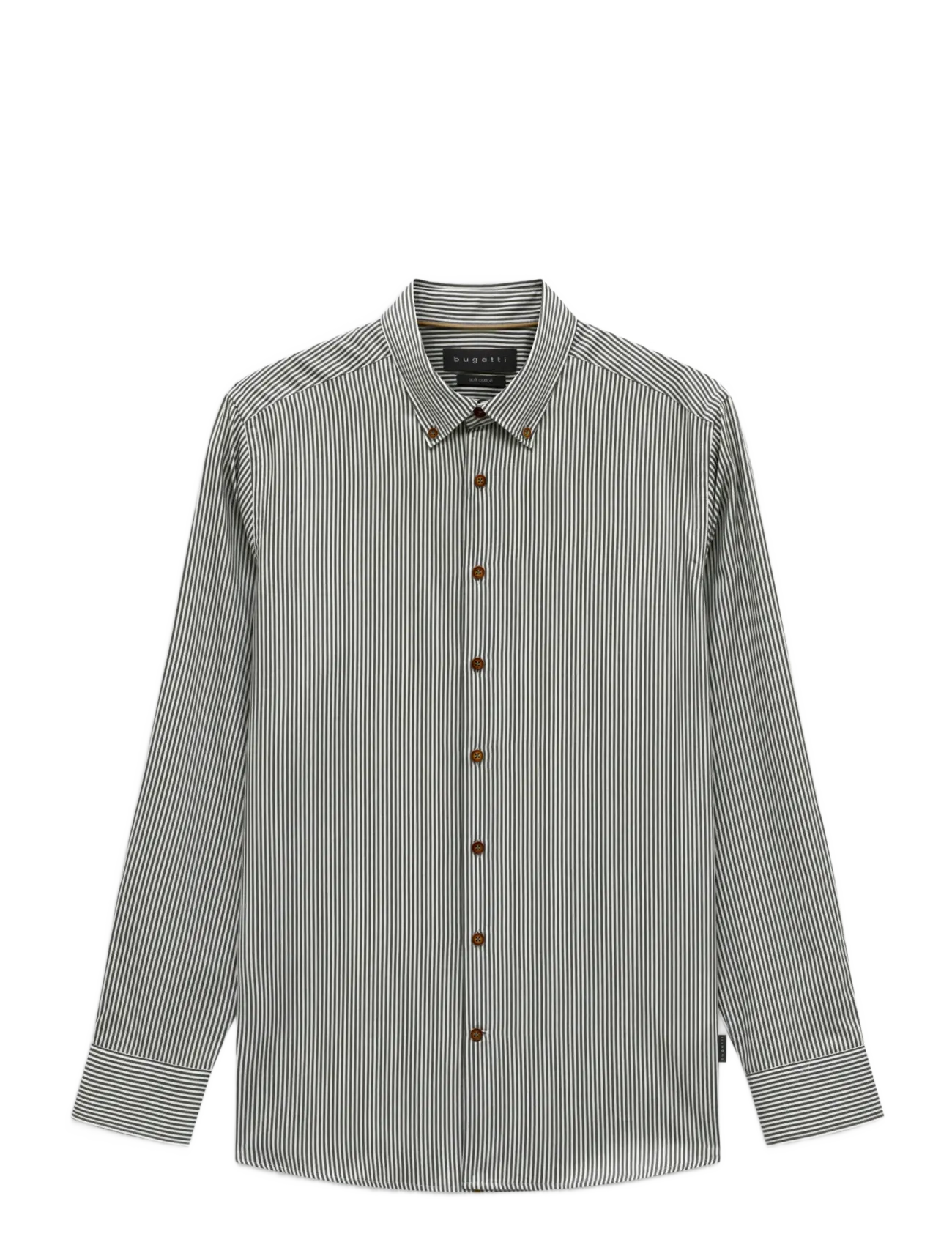 Bugatti - casual shirt 1/1 sleeve - vabaajasärgid - olive - 1