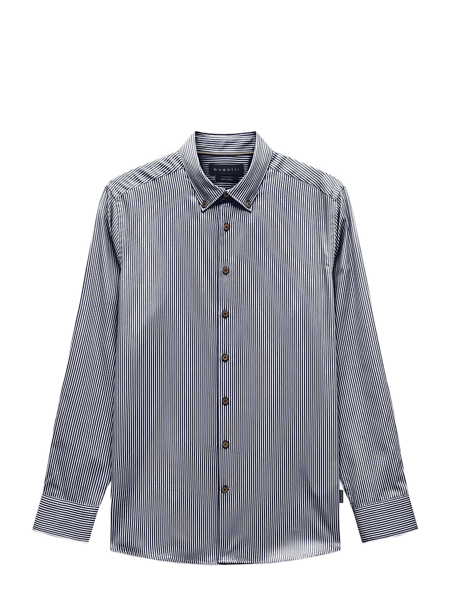 Bugatti - casual shirt 1/1 sleeve - vabaajasärgid - navy blue - 1