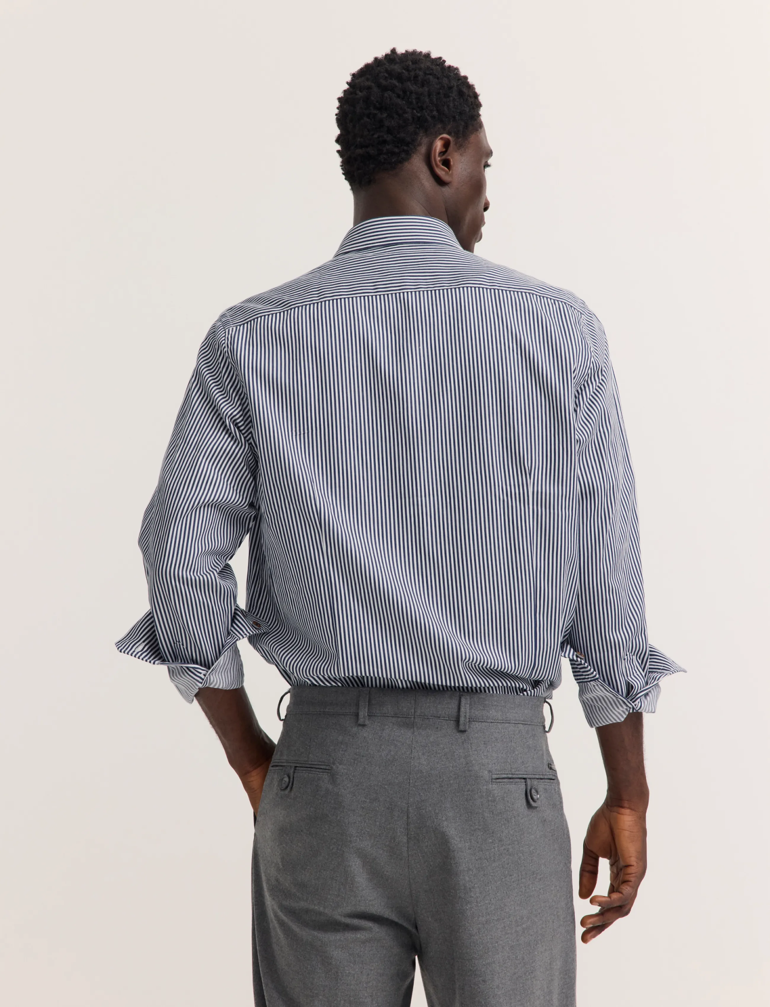 Bugatti - casual shirt 1/1 sleeve - vabaajasärgid - navy blue - 3