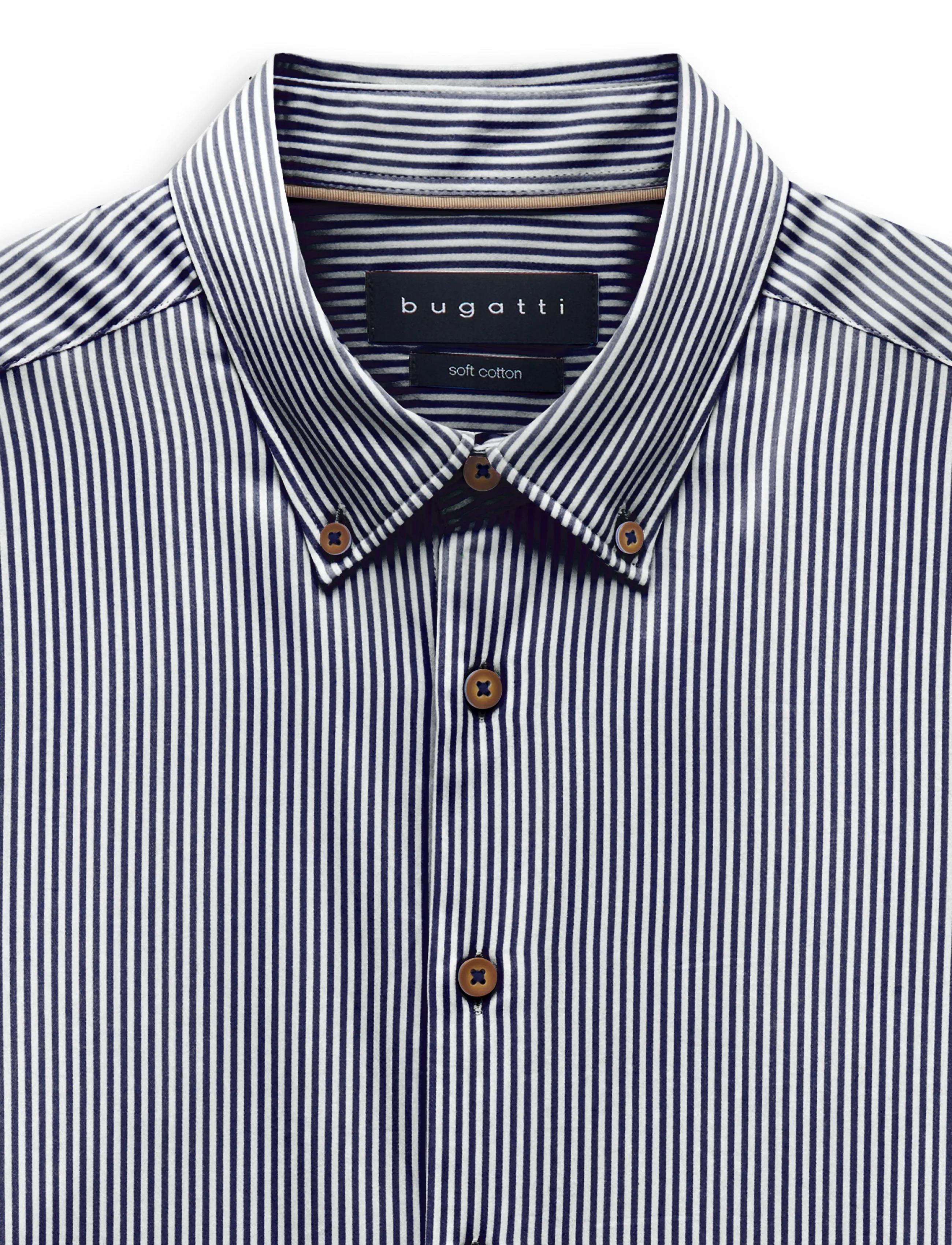 Bugatti - casual shirt 1/1 sleeve - vabaajasärgid - navy blue - 5