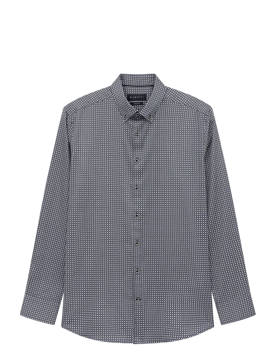 Bugatti - casual shirt 1/1 sleeve - vabaajasärgid - navy blue - 0