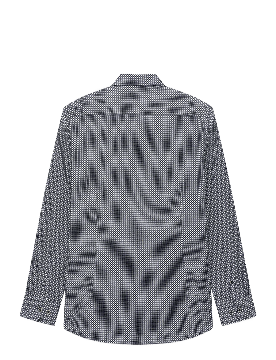 Bugatti - casual shirt 1/1 sleeve - vabaajasärgid - navy blue - 1