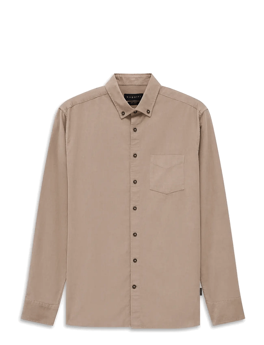 Bugatti - Casual shirt 1/1 sleeve - casual skjorter - beige - 1