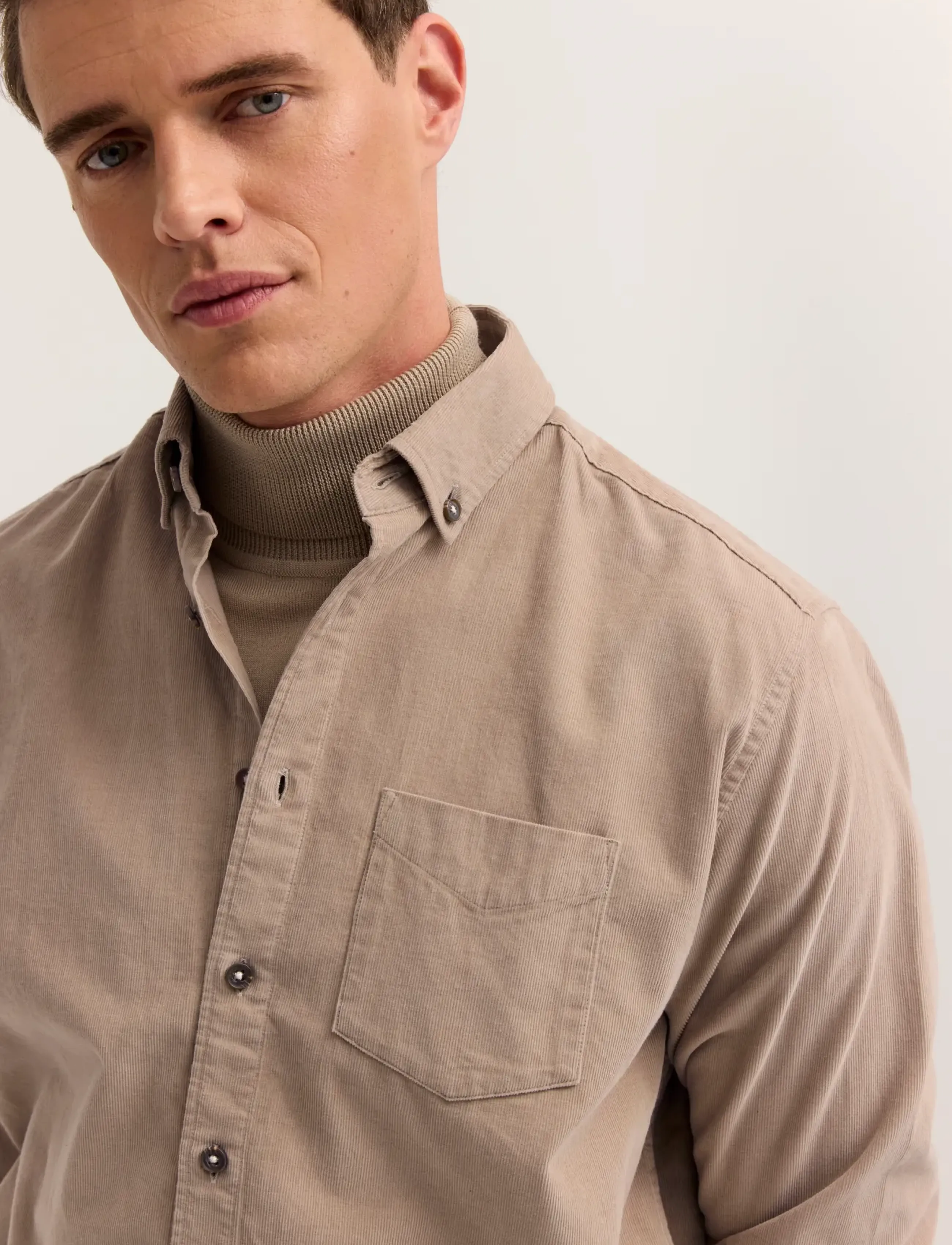Bugatti - Casual shirt 1/1 sleeve - casual skjorter - beige - 4