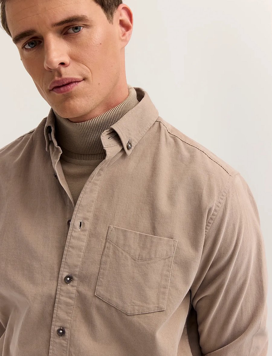 Bugatti - Casual shirt 1/1 sleeve - casual skjorter - beige - 4