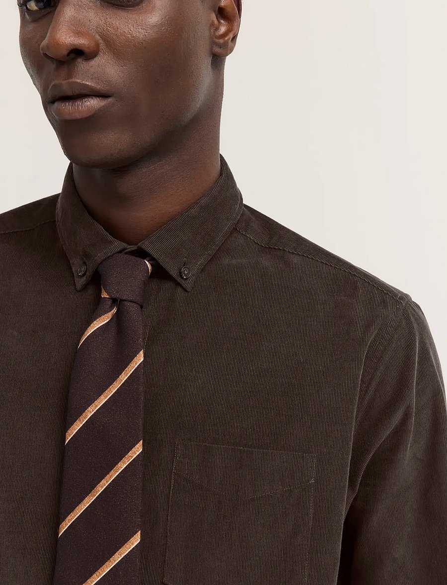 Bugatti - Casual shirt 1/1 sleeve - manchesterskjortor - brown - 4