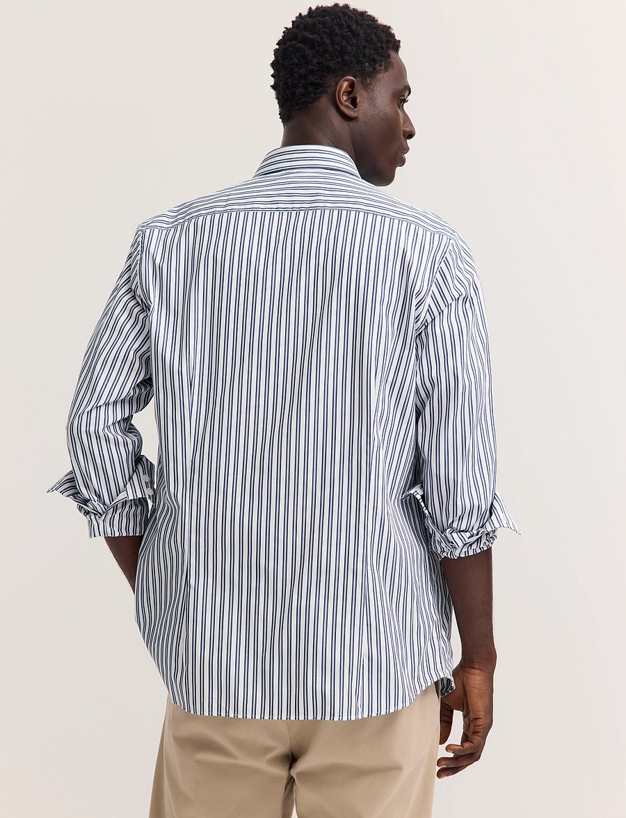 Bugatti - casual shirt 1/1 sleeve - triibulised särgid - navy blue - 3