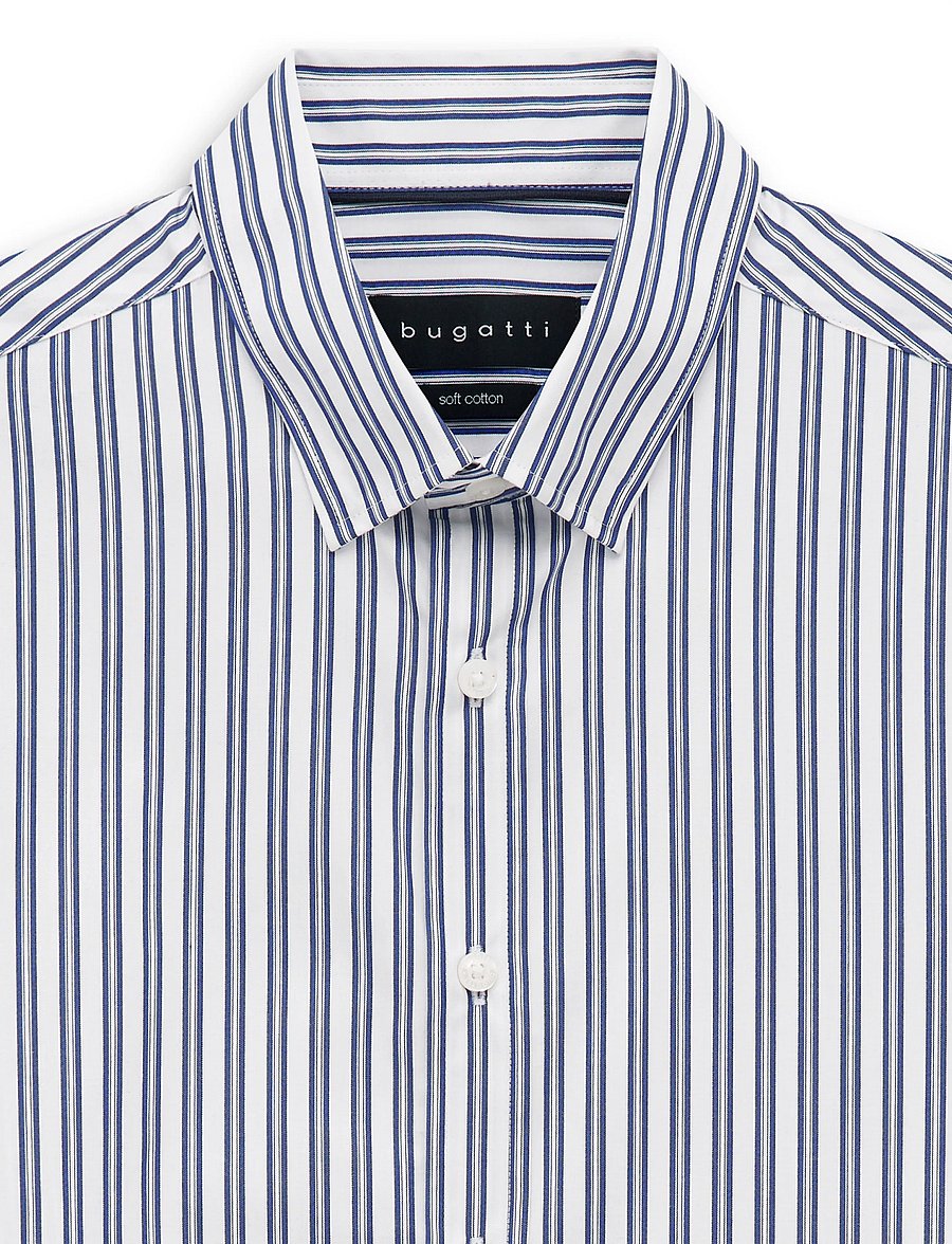 Bugatti - casual shirt 1/1 sleeve - triibulised särgid - navy blue - 5