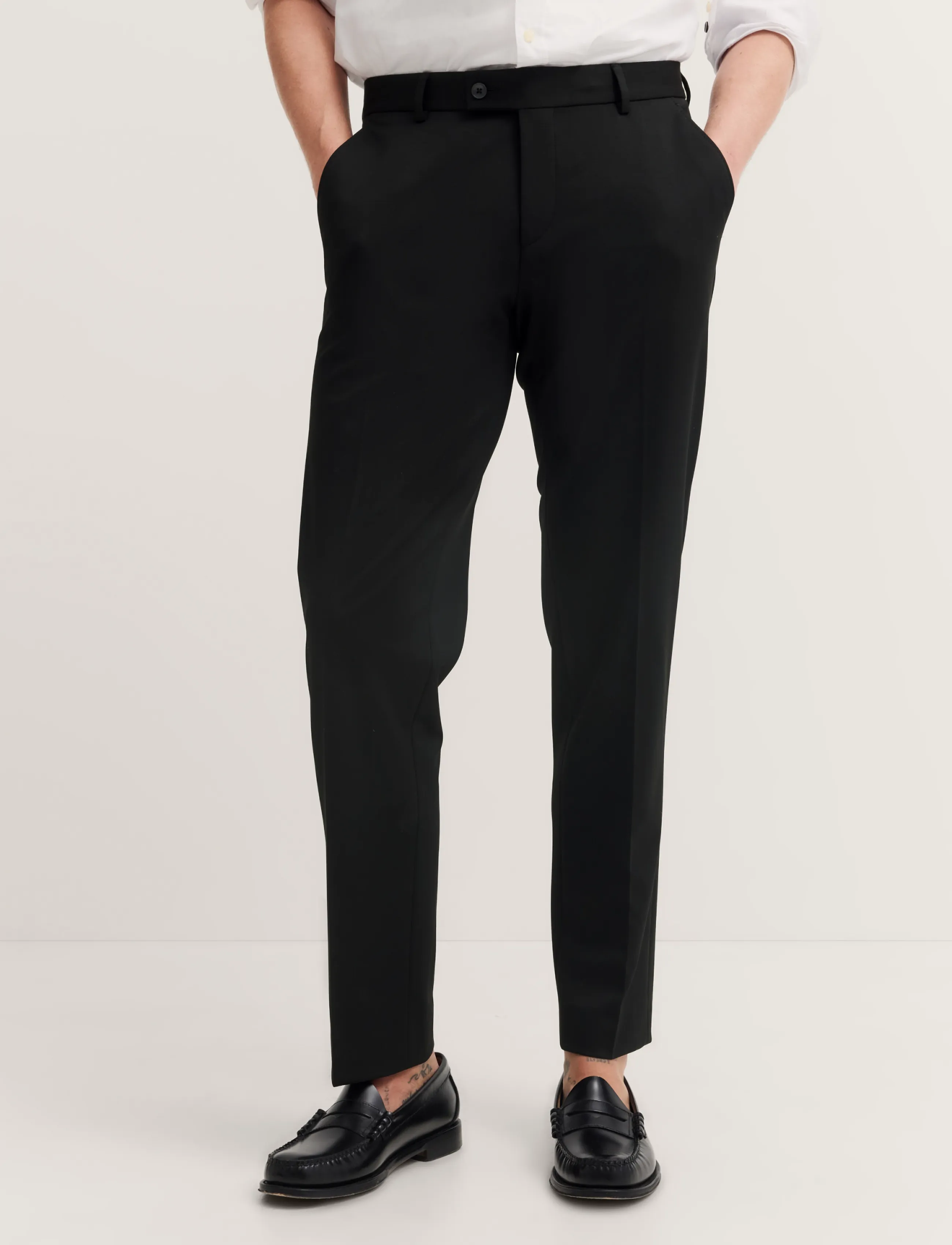 Bugatti trousers - Bukser - BLACK / black