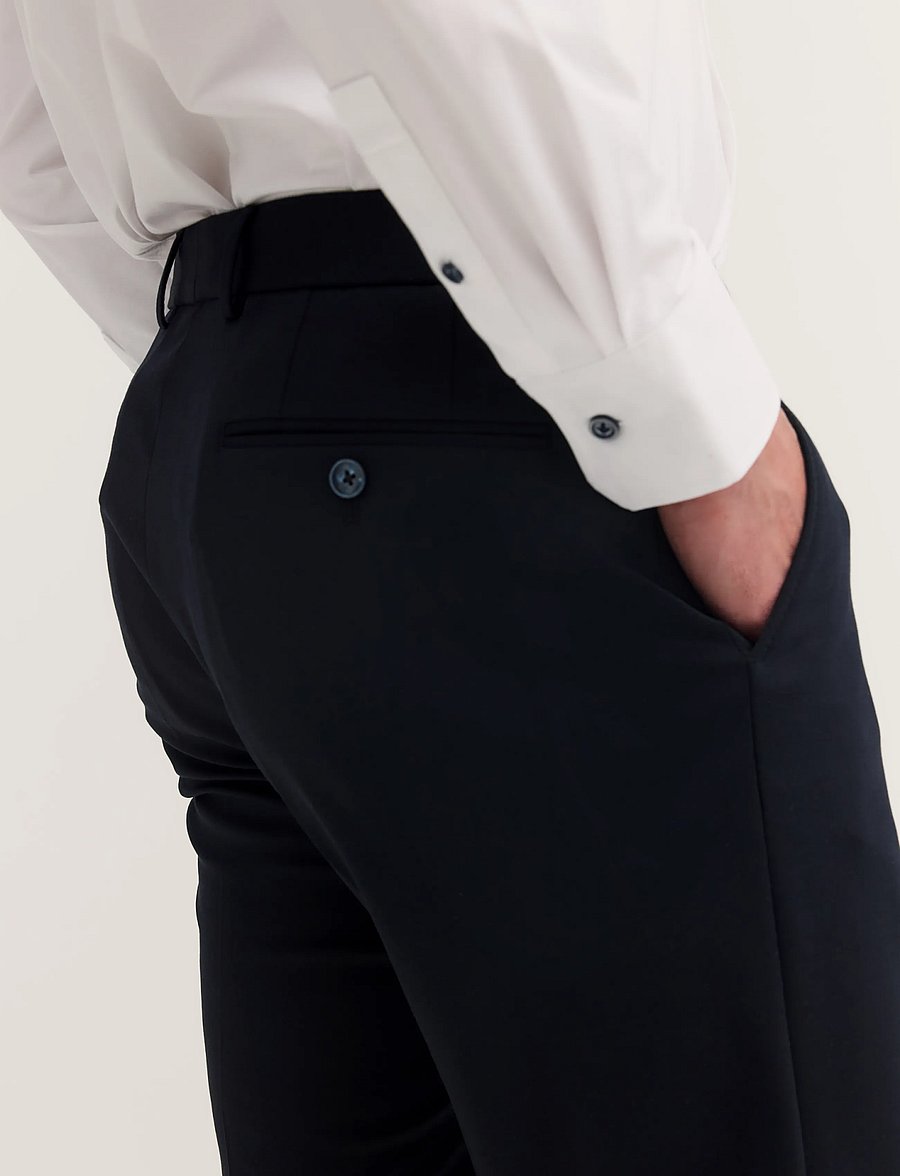 Bugatti - trousers - suit trousers - navy - 4