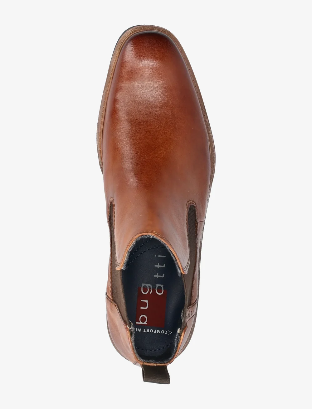 Bugatti - 344000 - chelsea boots - cognac - 3
