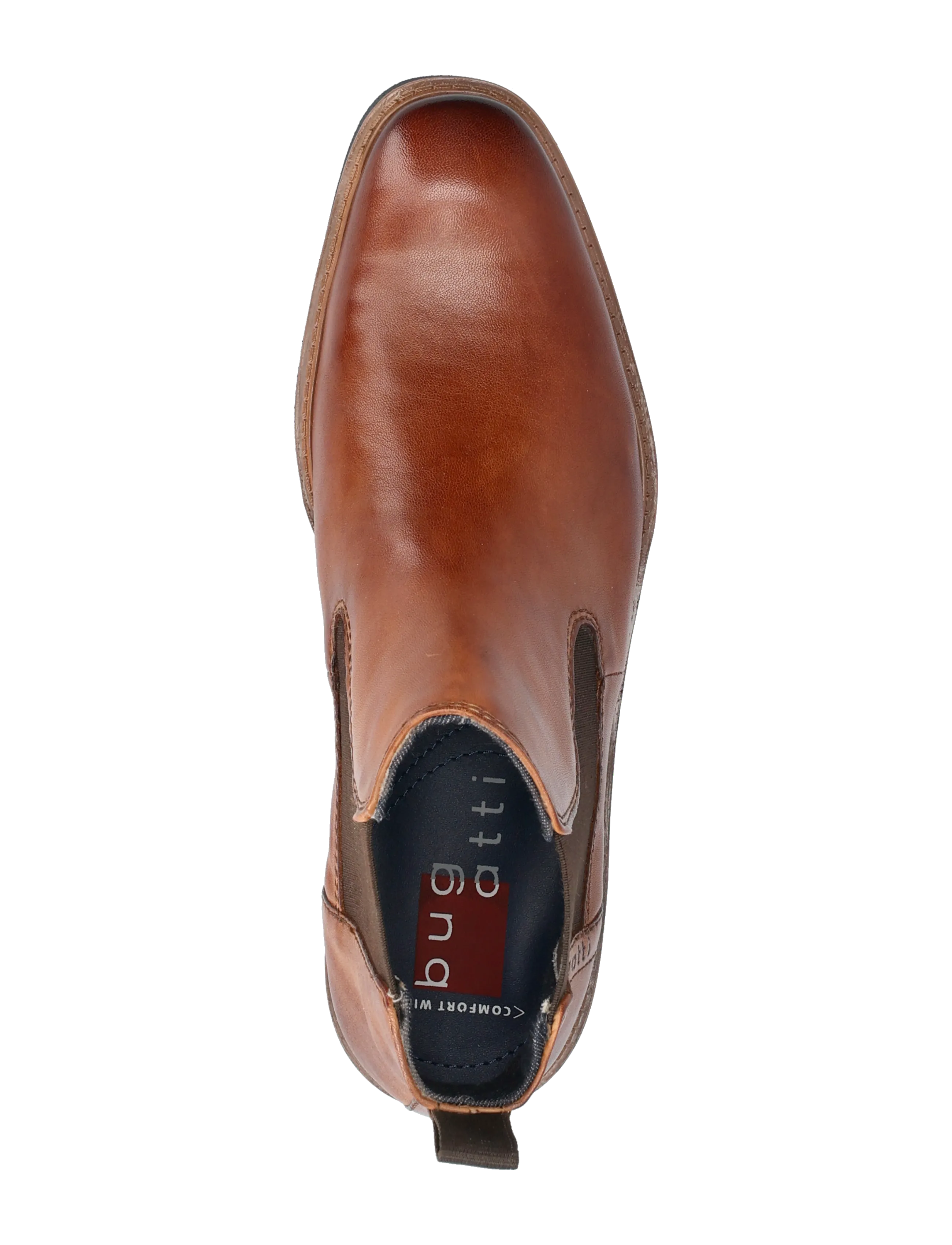 Bugatti - 15023-V1 - chelsea boots - cognac - 3