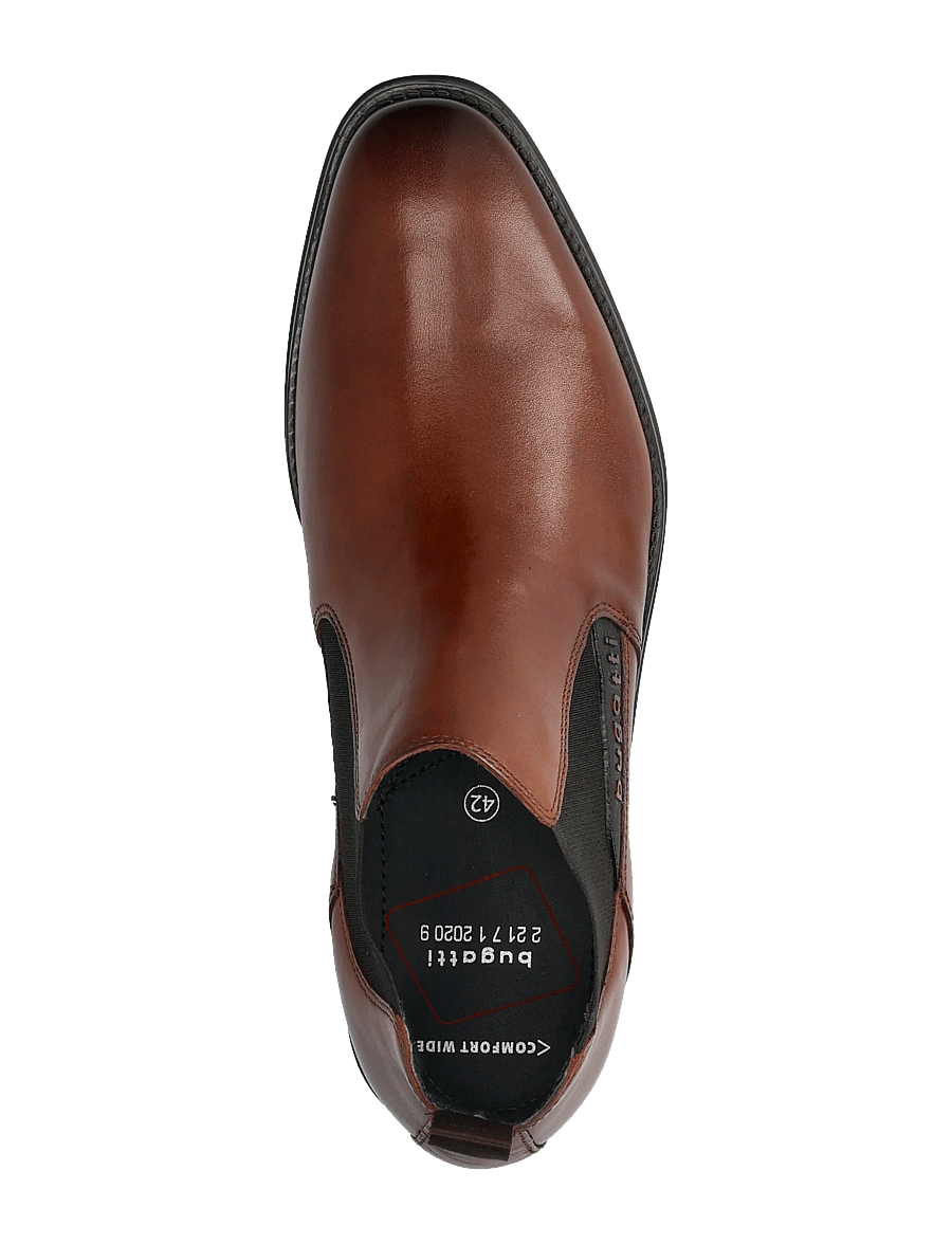 Bugatti - 15965 - chelsea boots - cognac - 3
