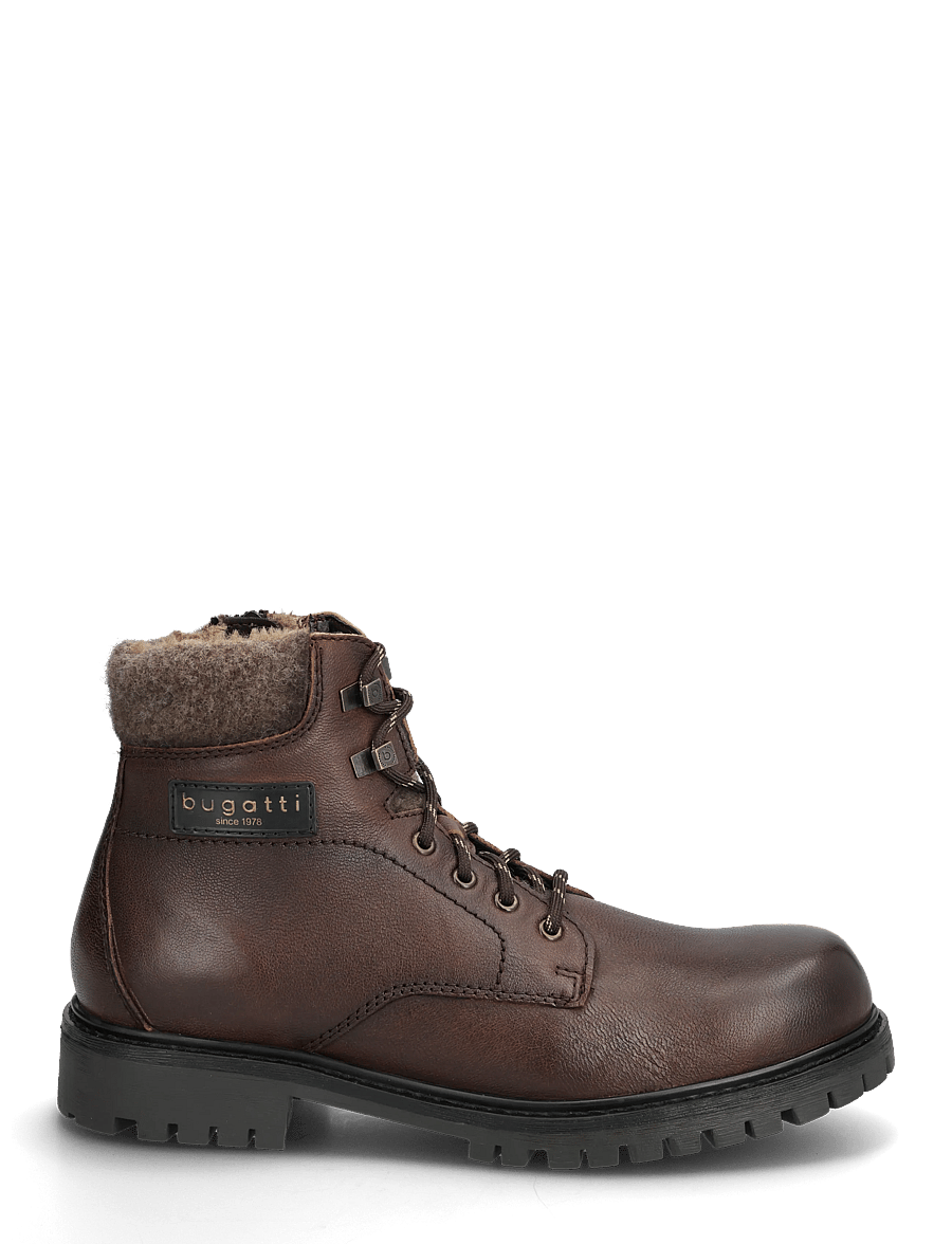 Bugatti - 503200 - støvler med snøre - dark brown - 1