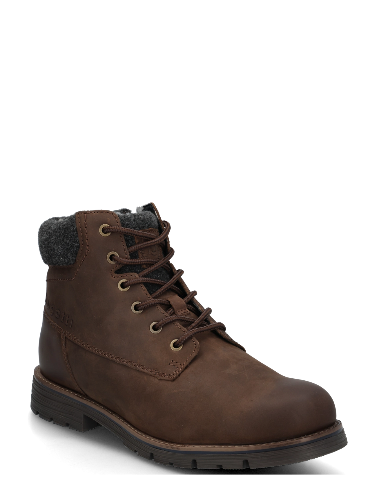 Bugatti 14206 - Støvler med snøre - DARK BROWN / brown