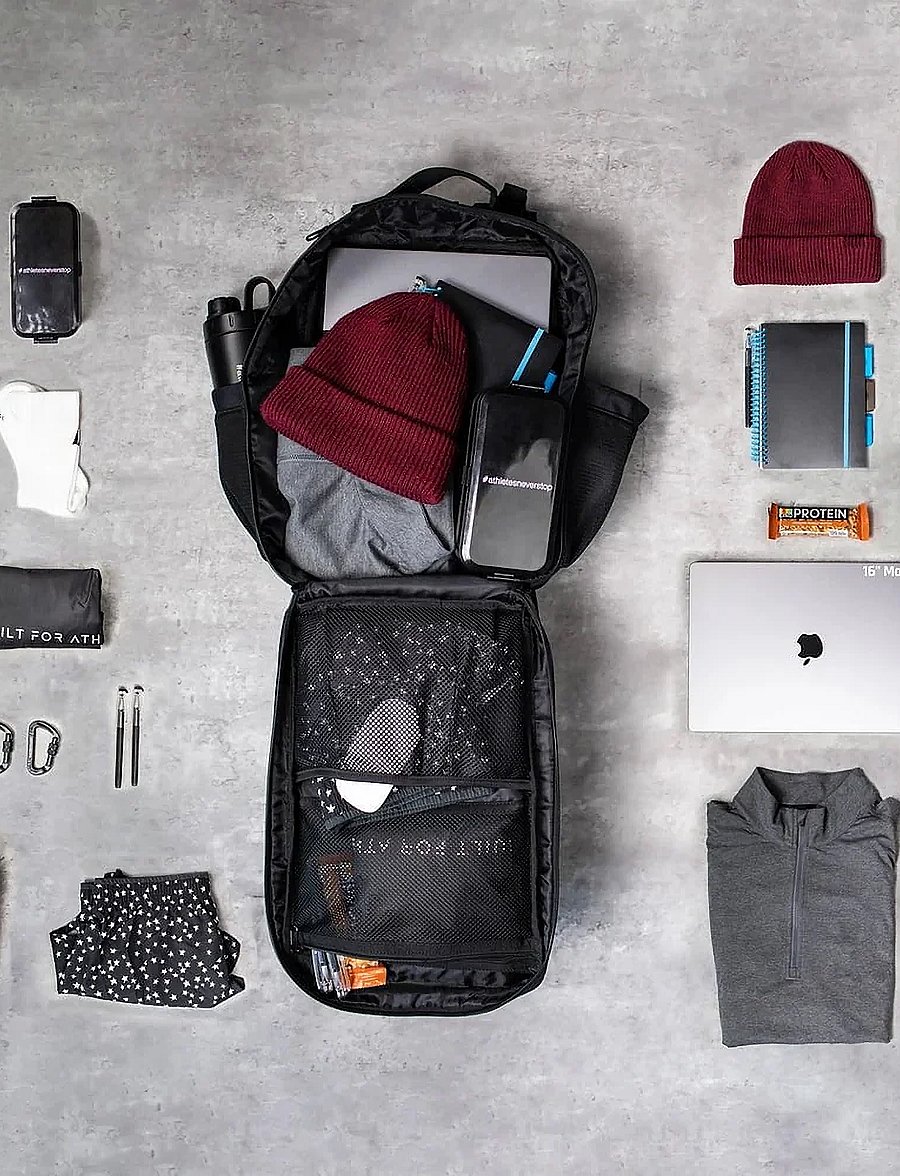 Built For Athletes - Medium Black & Aqua 25L Hero 3.0 Backpack - black aqua - 0