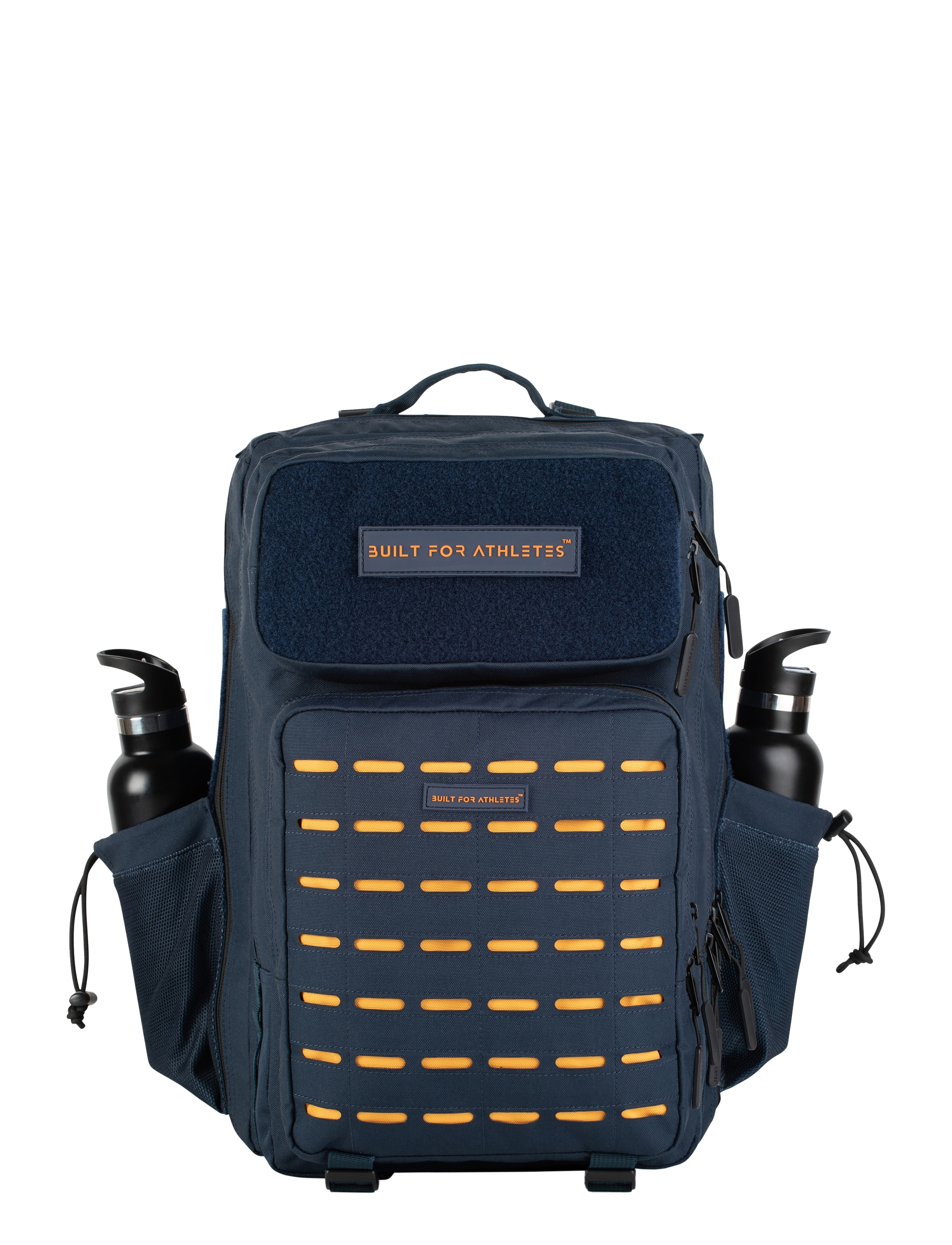 Built For Athletes - Large Navy & Orange Gym Backpack - dark blue orange - 1