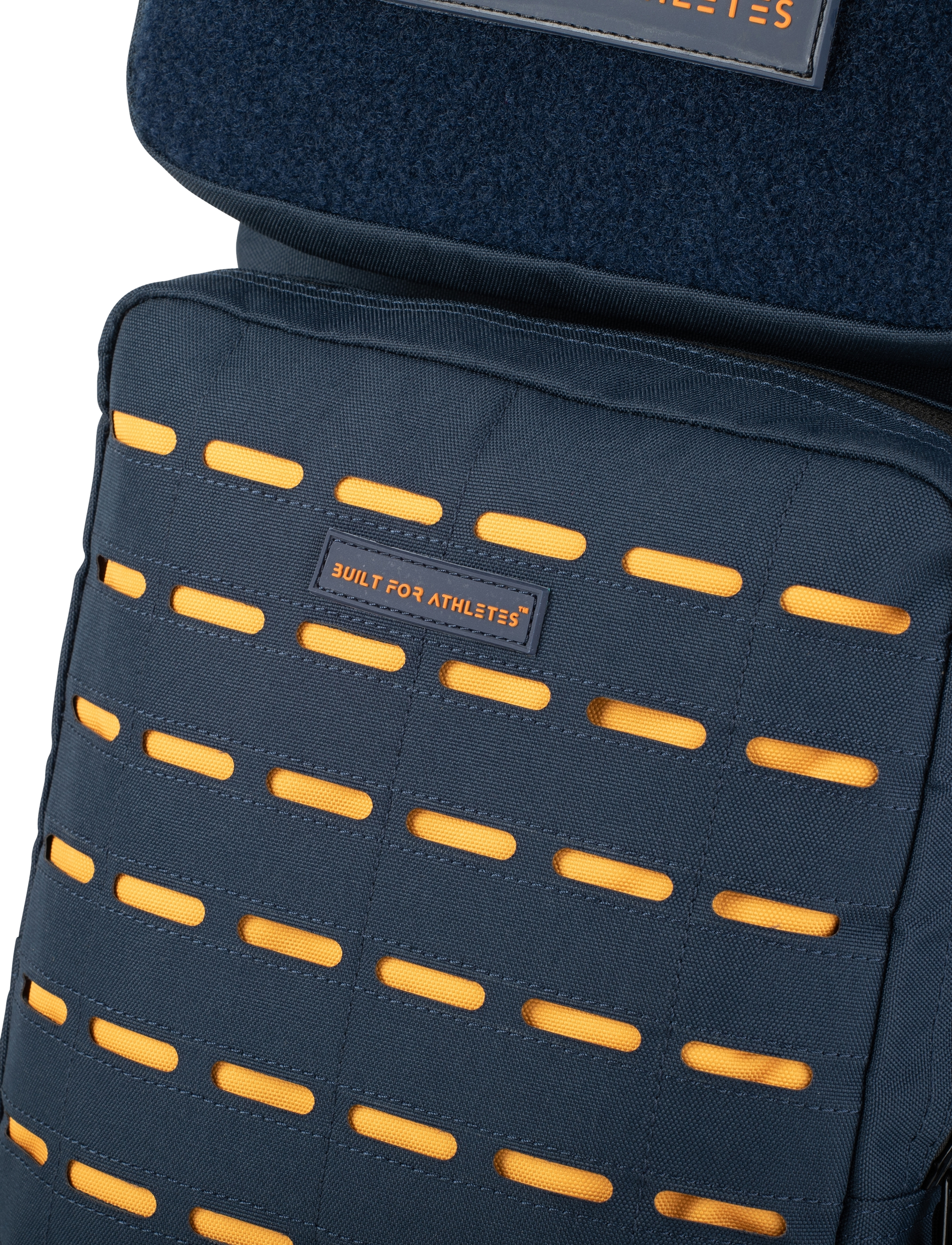 Built For Athletes - Large Navy & Orange Gym Backpack - dark blue orange - 2