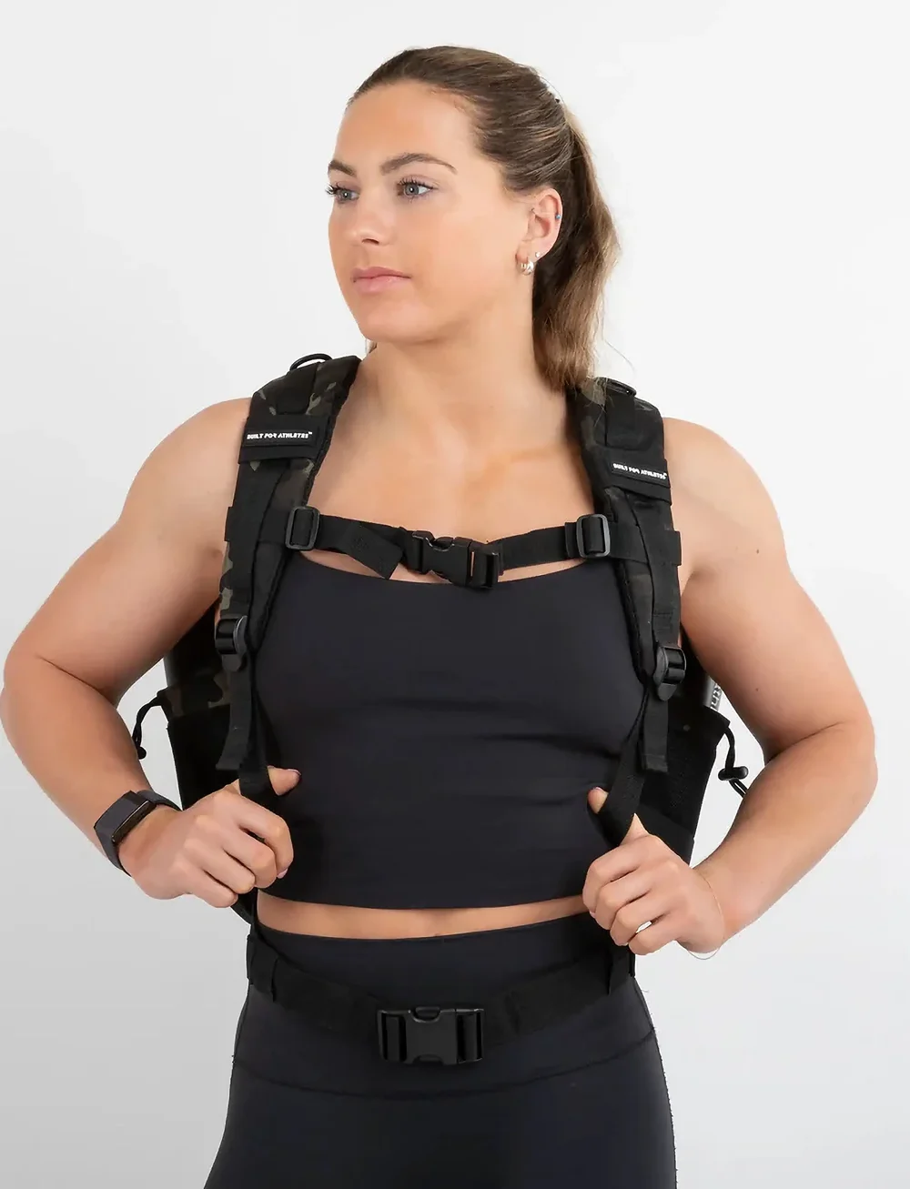 Built For Athletes - Medium Black Camo Gym Backpack - sporttaschen - black camo - 0