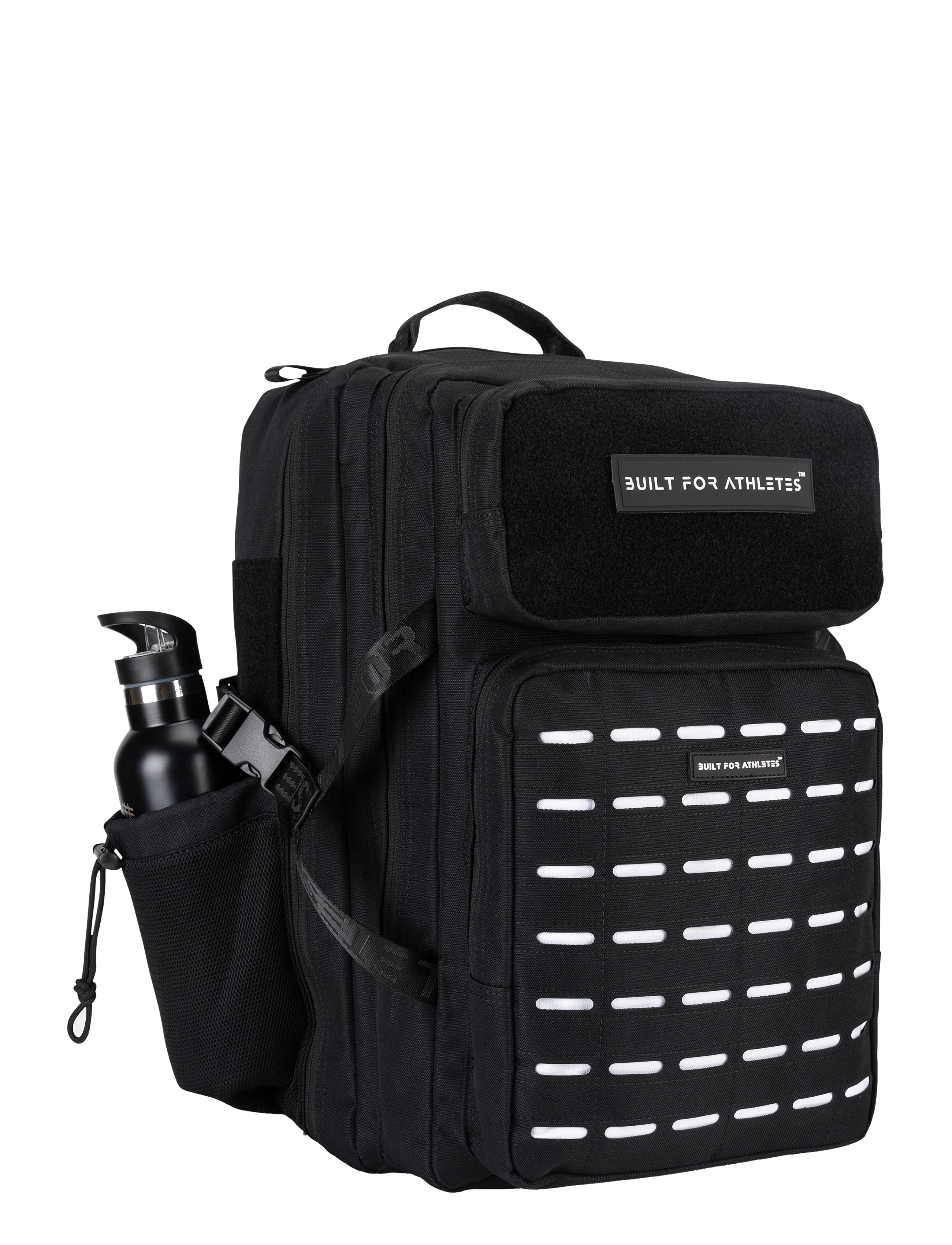Built For Athletes - Large Monochrome 45L Hero 3.0 Backpack - black white - 4