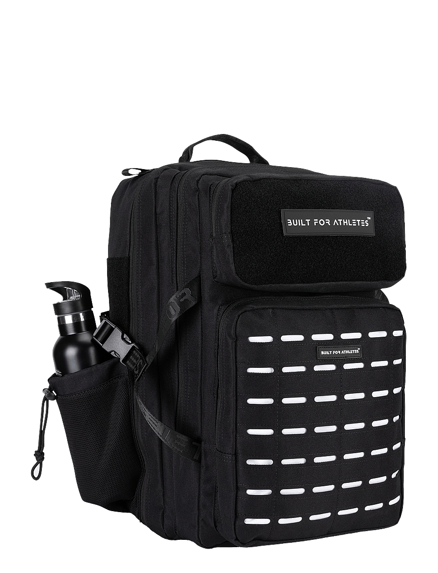 Built For Athletes - Large Monochrome 45L Hero 3.0 Backpack - black white - 4