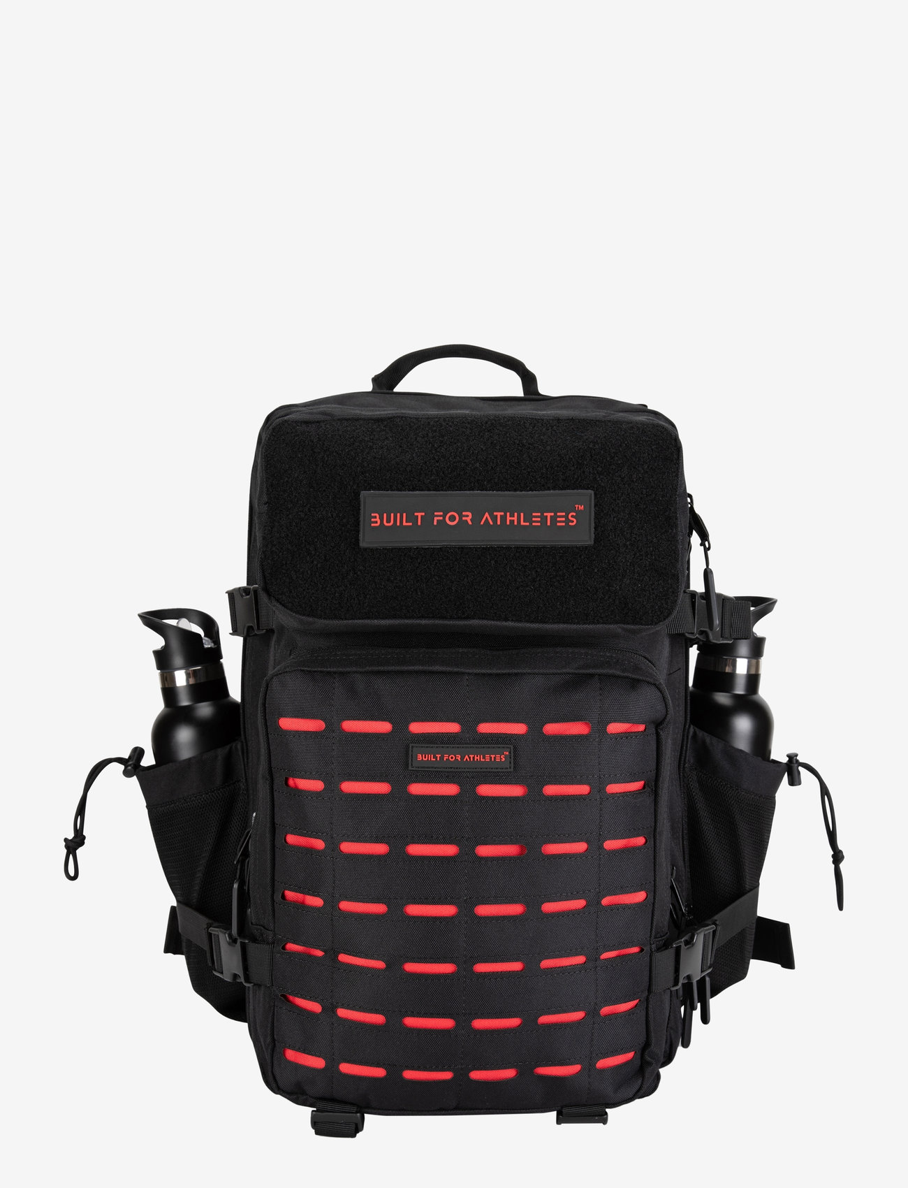 Built For Athletes - Large Black & Red Gym Backpack - black red - 1