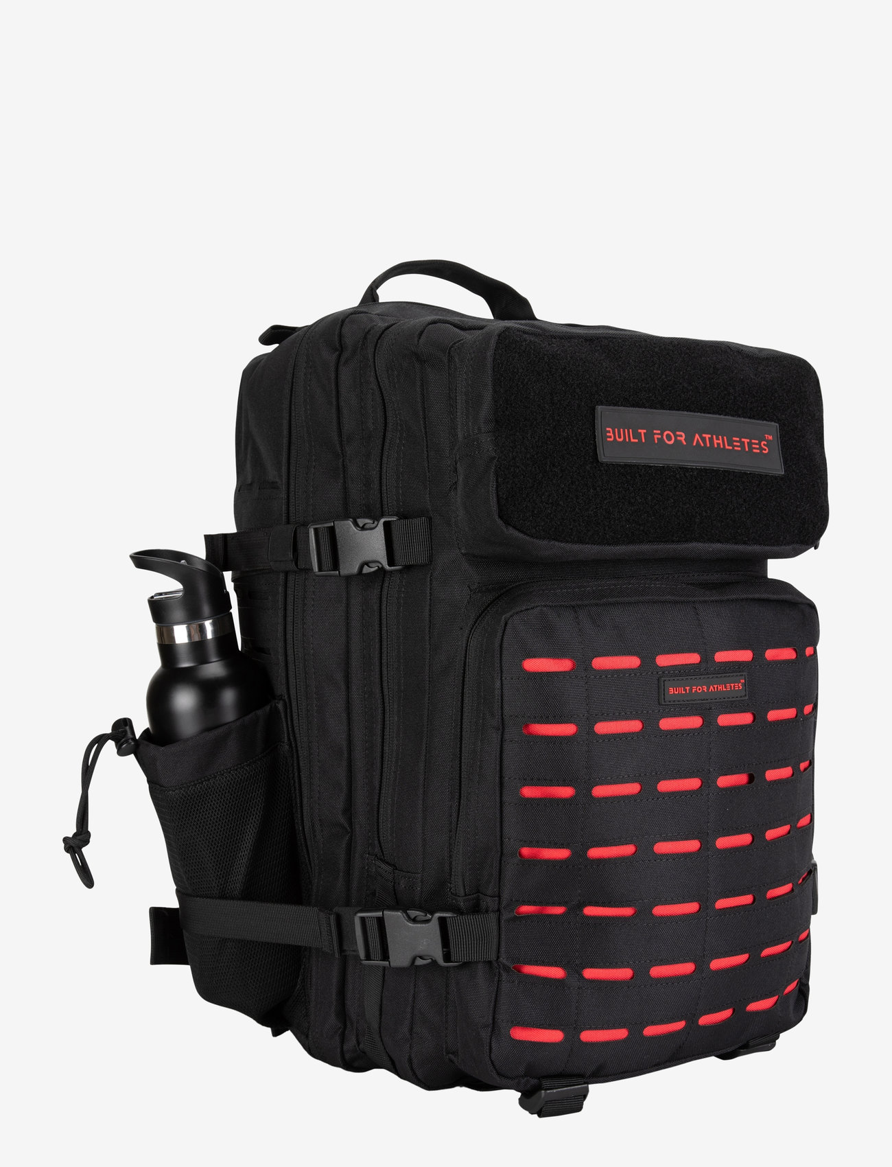 Built For Athletes - Large Black & Red Gym Backpack - black red - 2