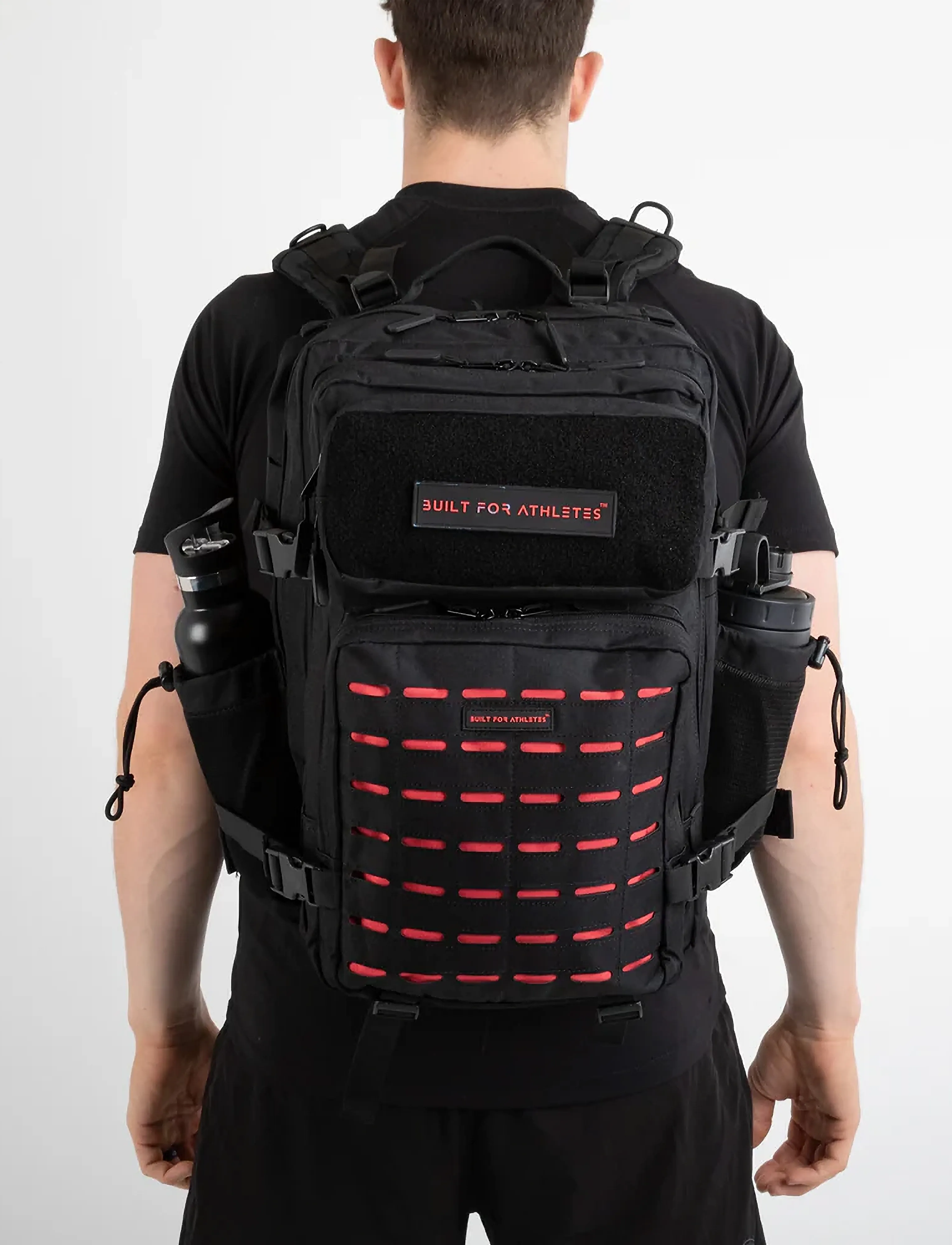 Built For Athletes Large Black & Red Gym Backpack (BFAREDBLACK45L