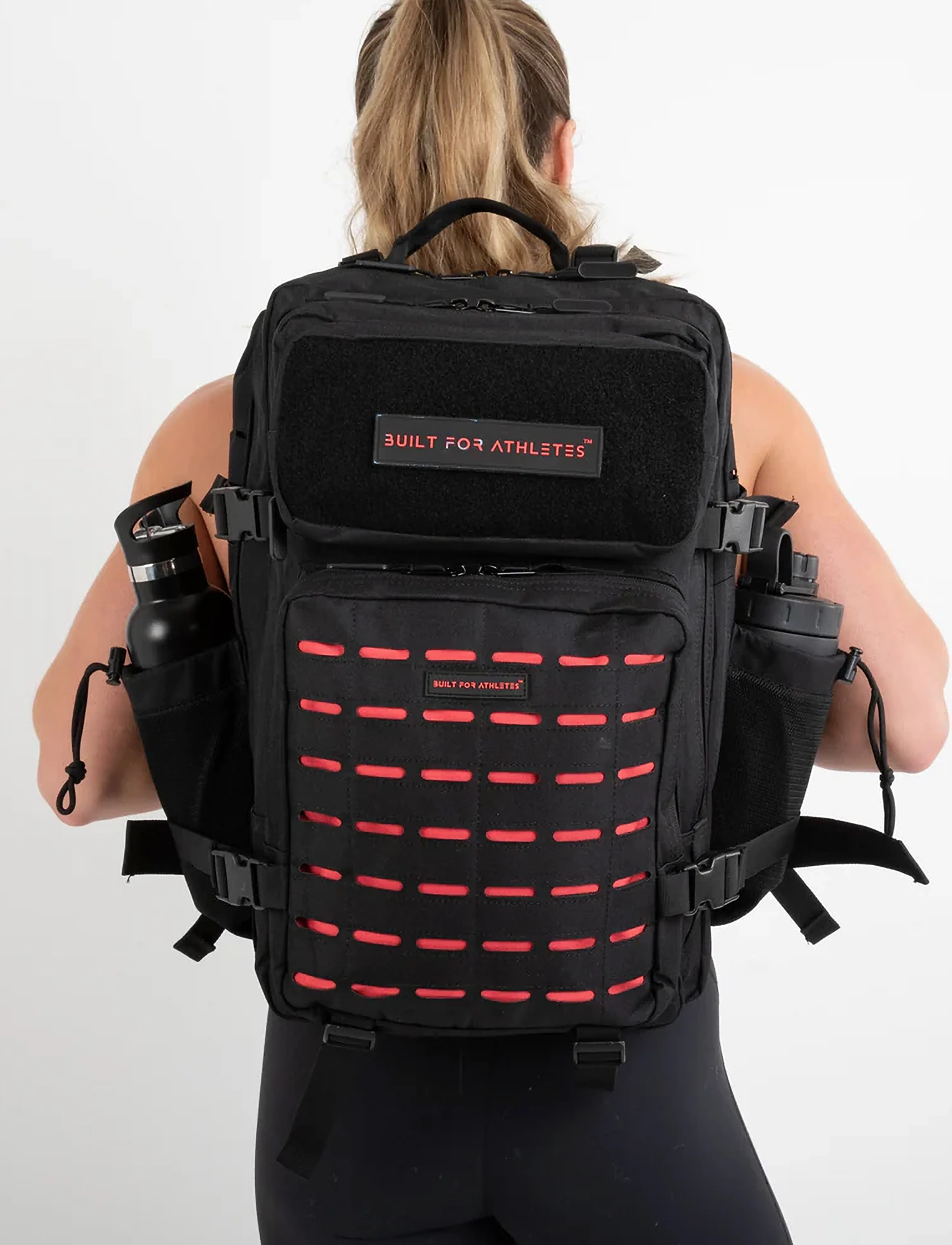 Built For Athletes Large Black & Red Gym Backpack (BFAREDBLACK45L