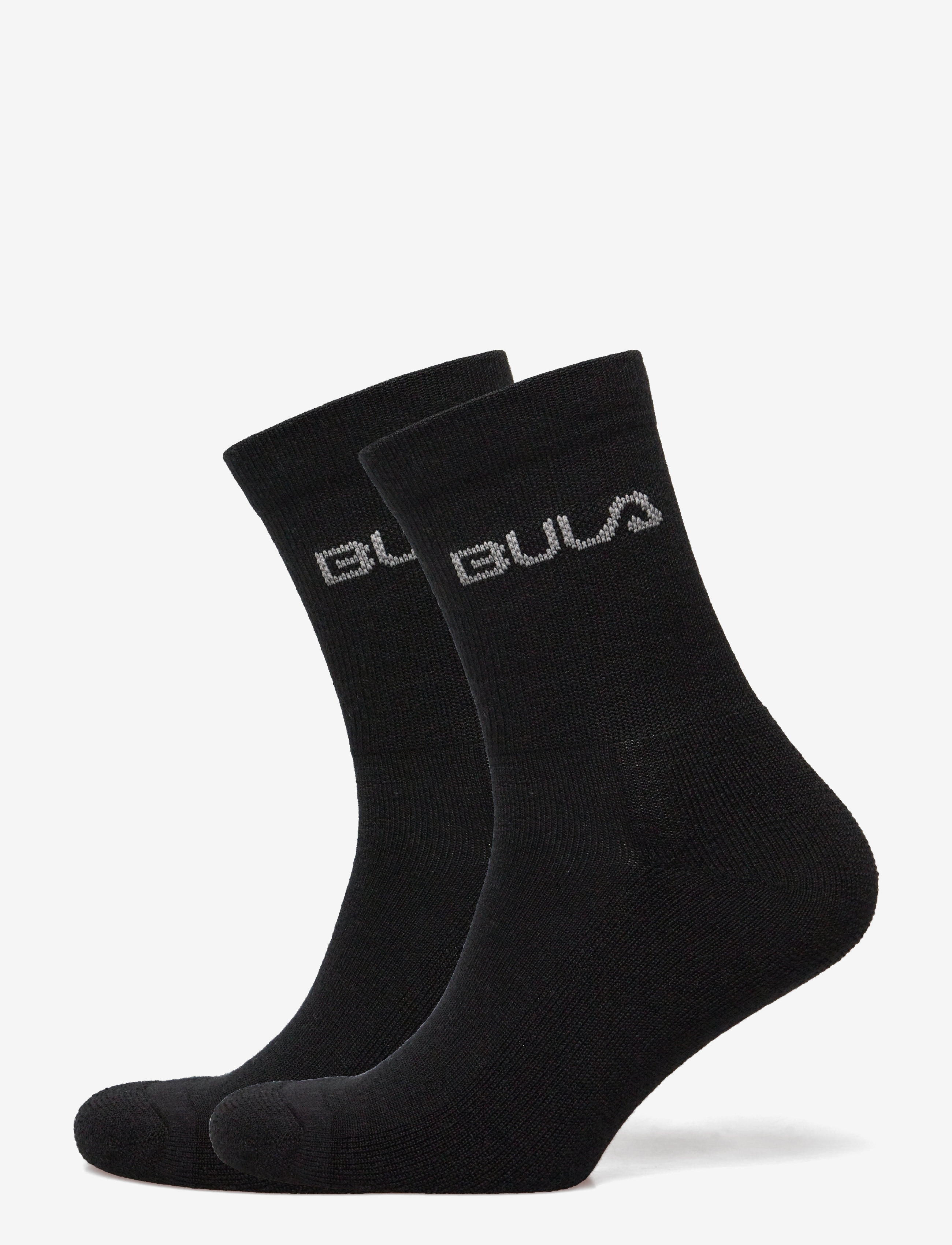 BULA 2Pk Wolle Socken Schwarz - 40-42 - Herren
