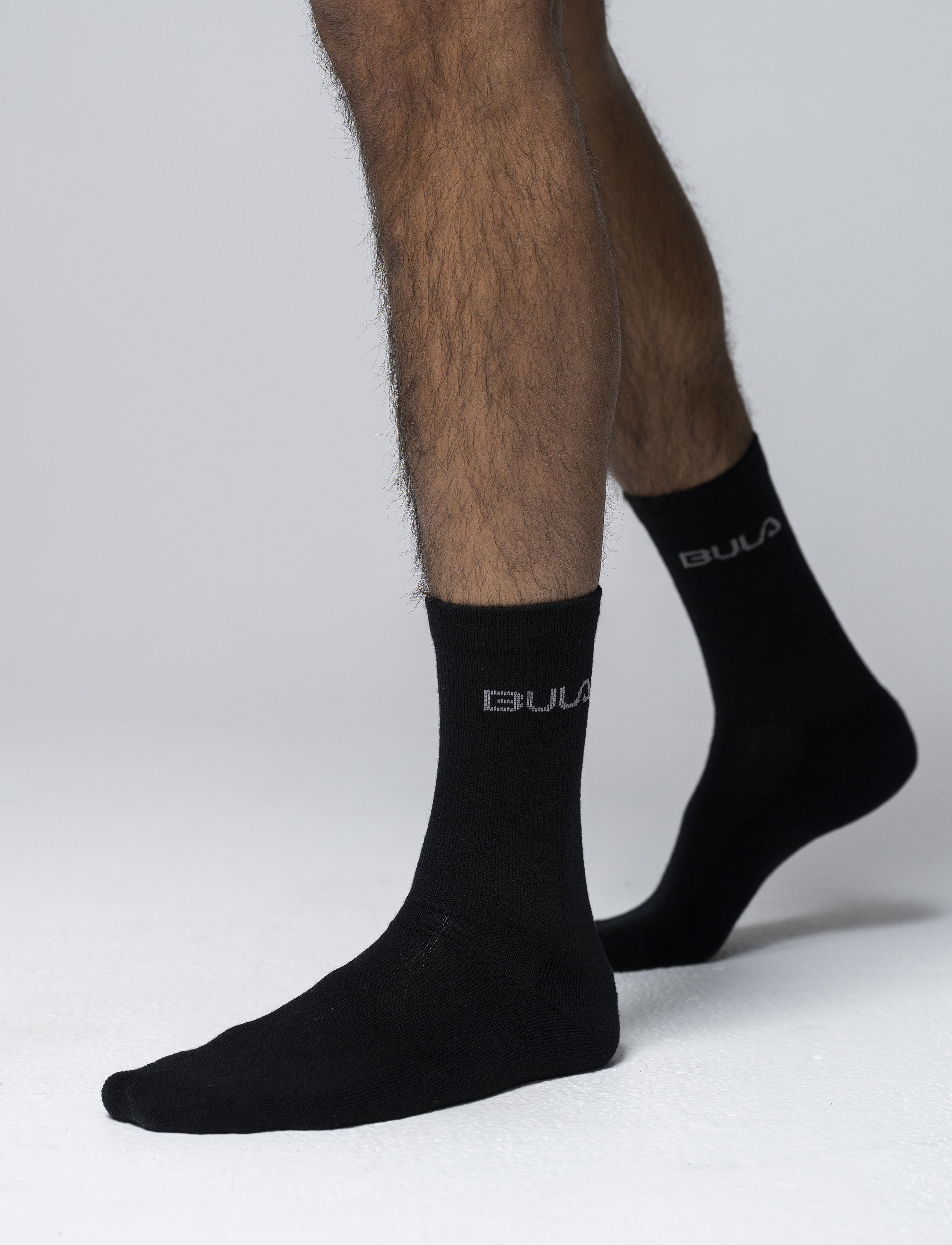 Bula 2Pk Wool Socks, 40-42, Black, Sokker > Almindelige Sokker, Herre