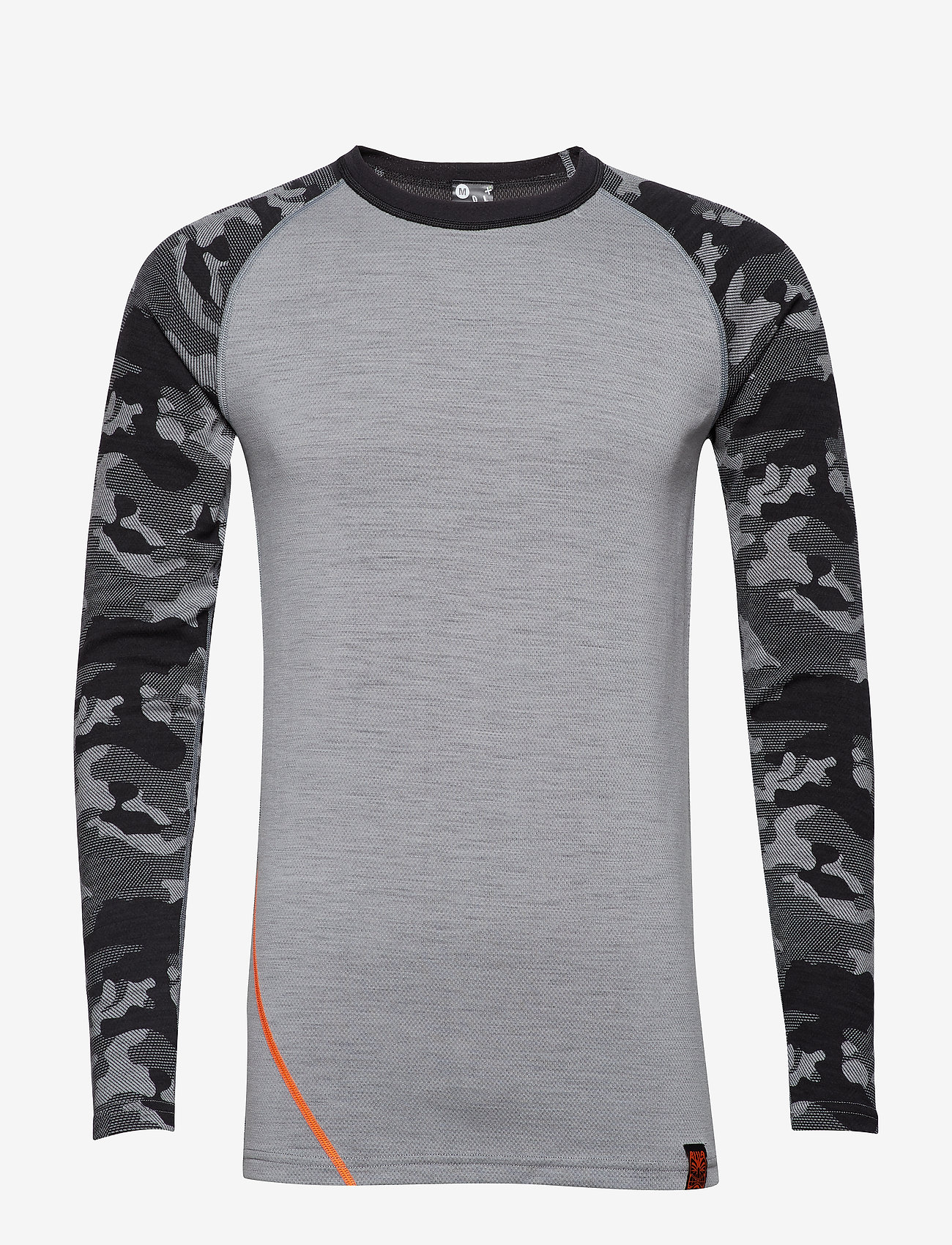 Bula - CAMO MERINO WOOL CREW - greym - 0