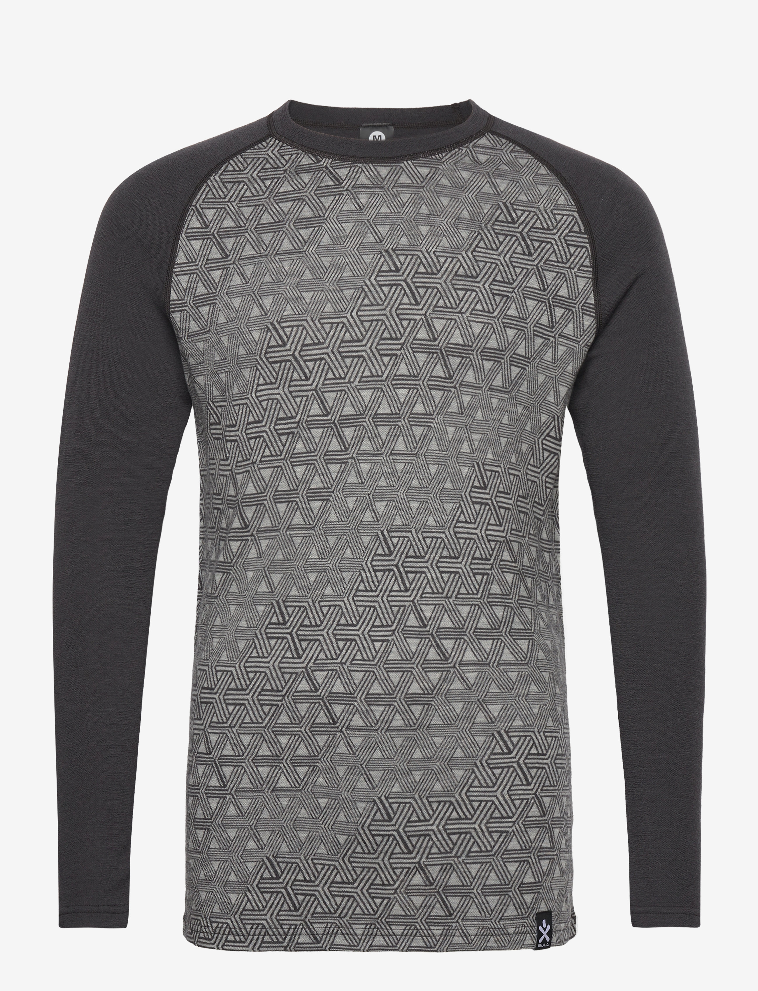 Bula - GEO MERINO WOOL CREW - underställströjor - dgrey - 1