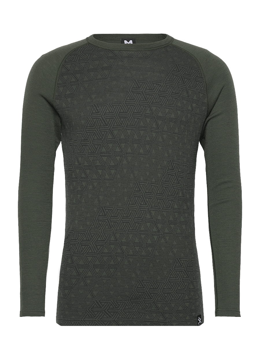 Bula - GEO MERINO WOOL CREW - base layer tops - dolive - 0