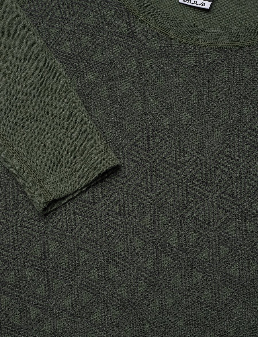 Bula - GEO MERINO WOOL CREW - base layer tops - dolive - 2