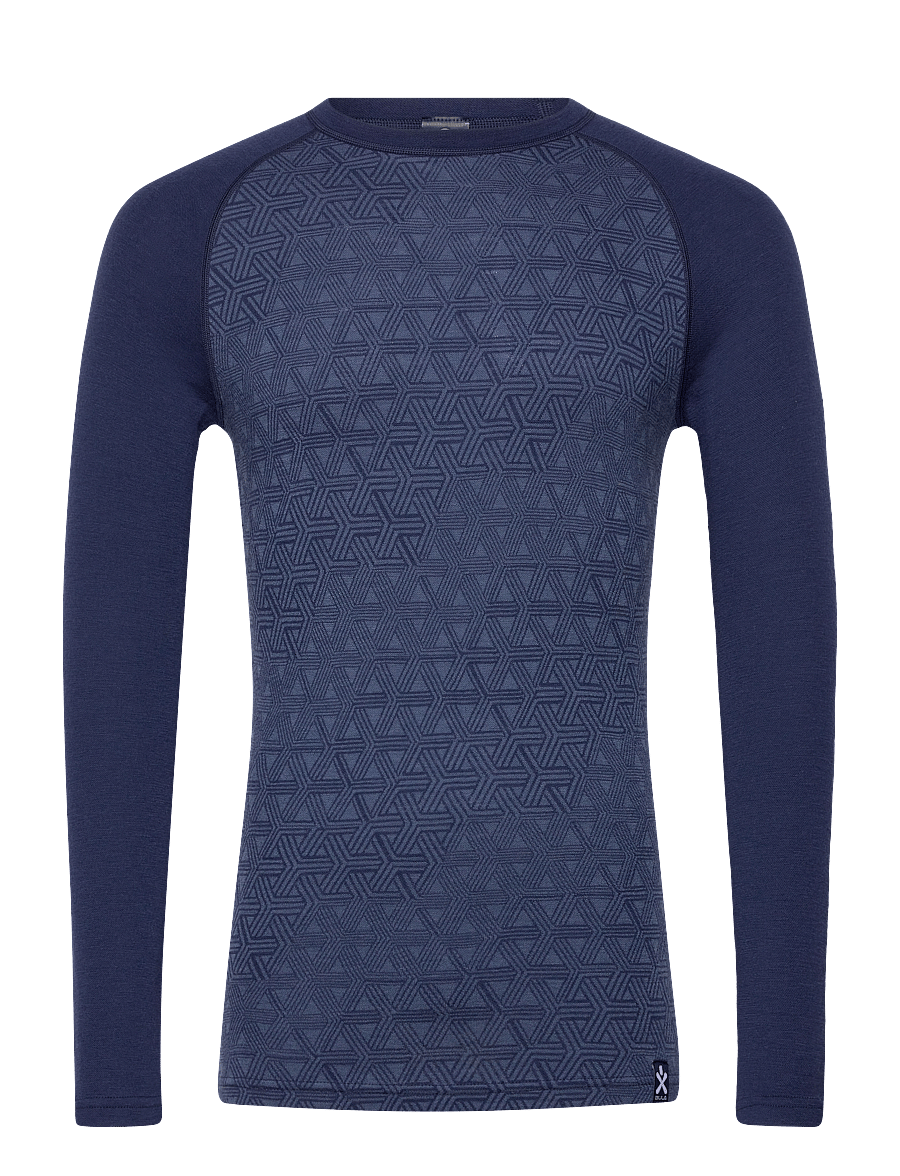 Bula - GEO MERINO WOOL CREW - funktionsunterwäsche - oberteile - navy - 1