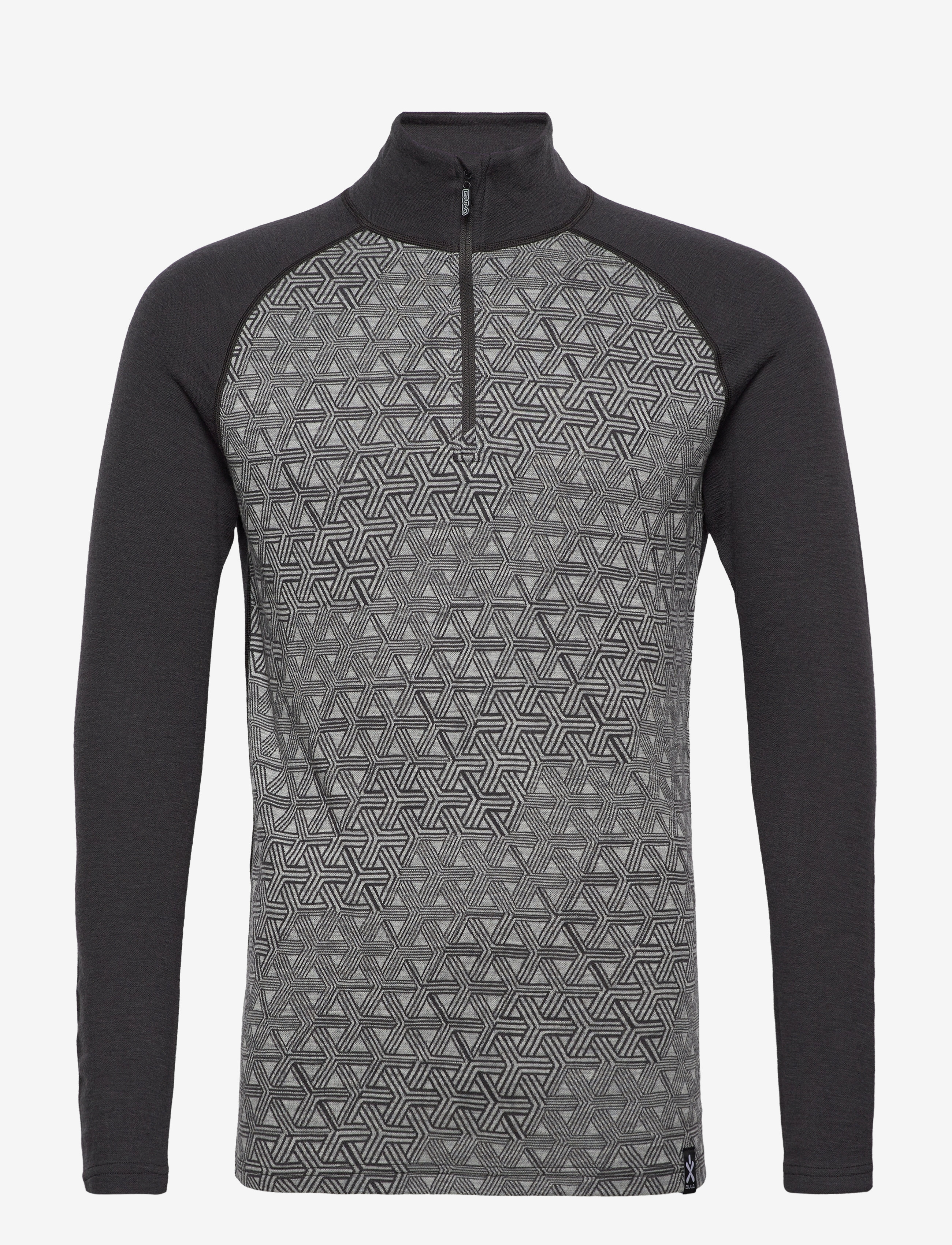Bula GEO MERINO WOOL HALFZIP - Aluskihina kantavad rõivad - DGREY / multi