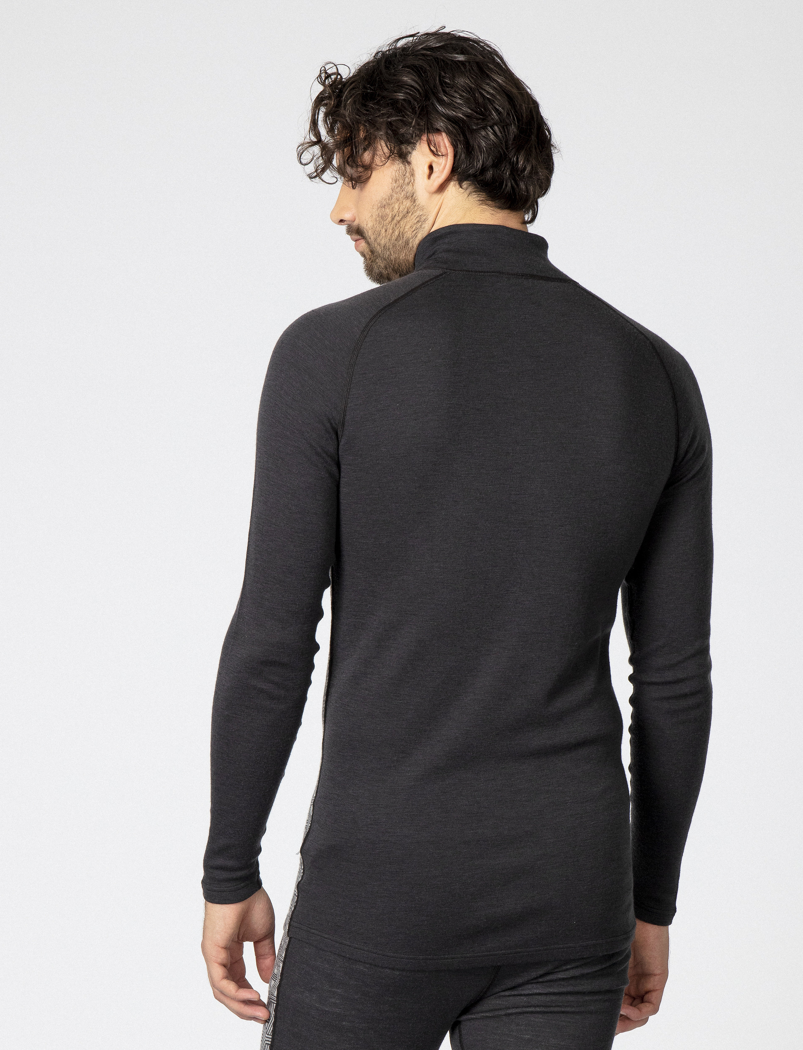 Bula - GEO MERINO WOOL HALFZIP - dgrey - 3