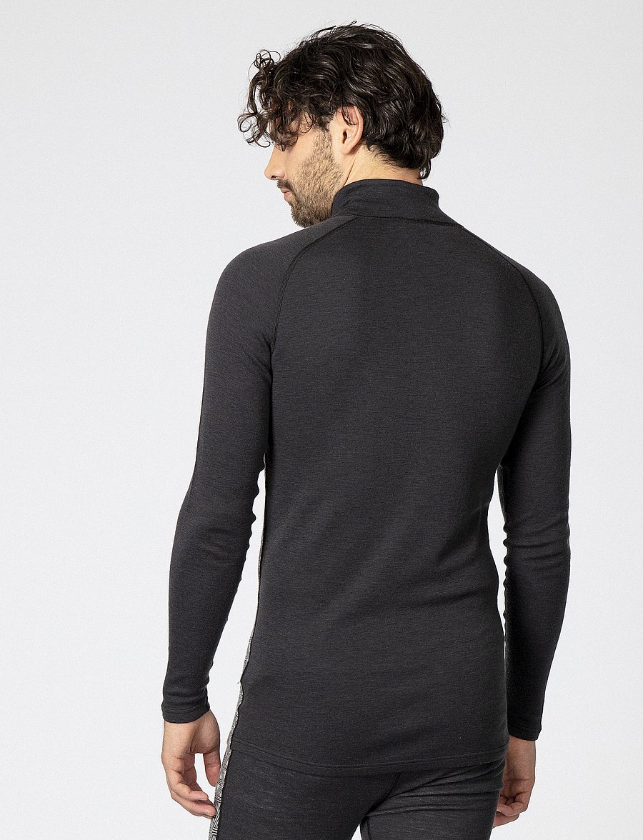 Bula - GEO MERINO WOOL HALFZIP - dgrey - 3