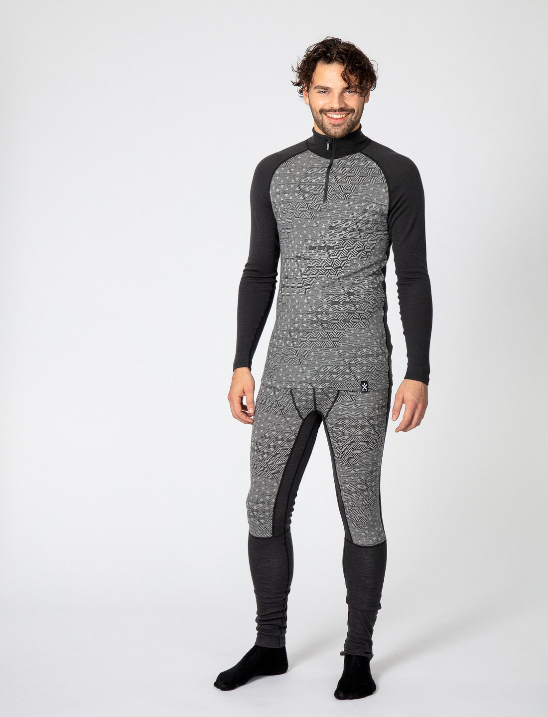 Bula - GEO MERINO WOOL HALFZIP - underställströjor - dgrey - 4