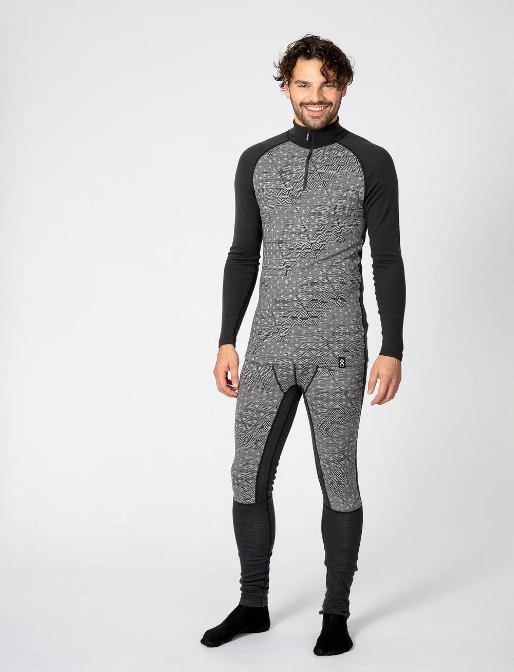 Bula - GEO MERINO WOOL HALFZIP - funktionsunterwäsche - oberteile - dgrey - 4