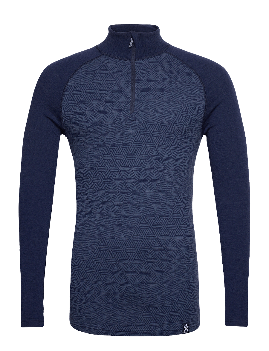 Bula - GEO MERINO WOOL HALFZIP - navy - 0
