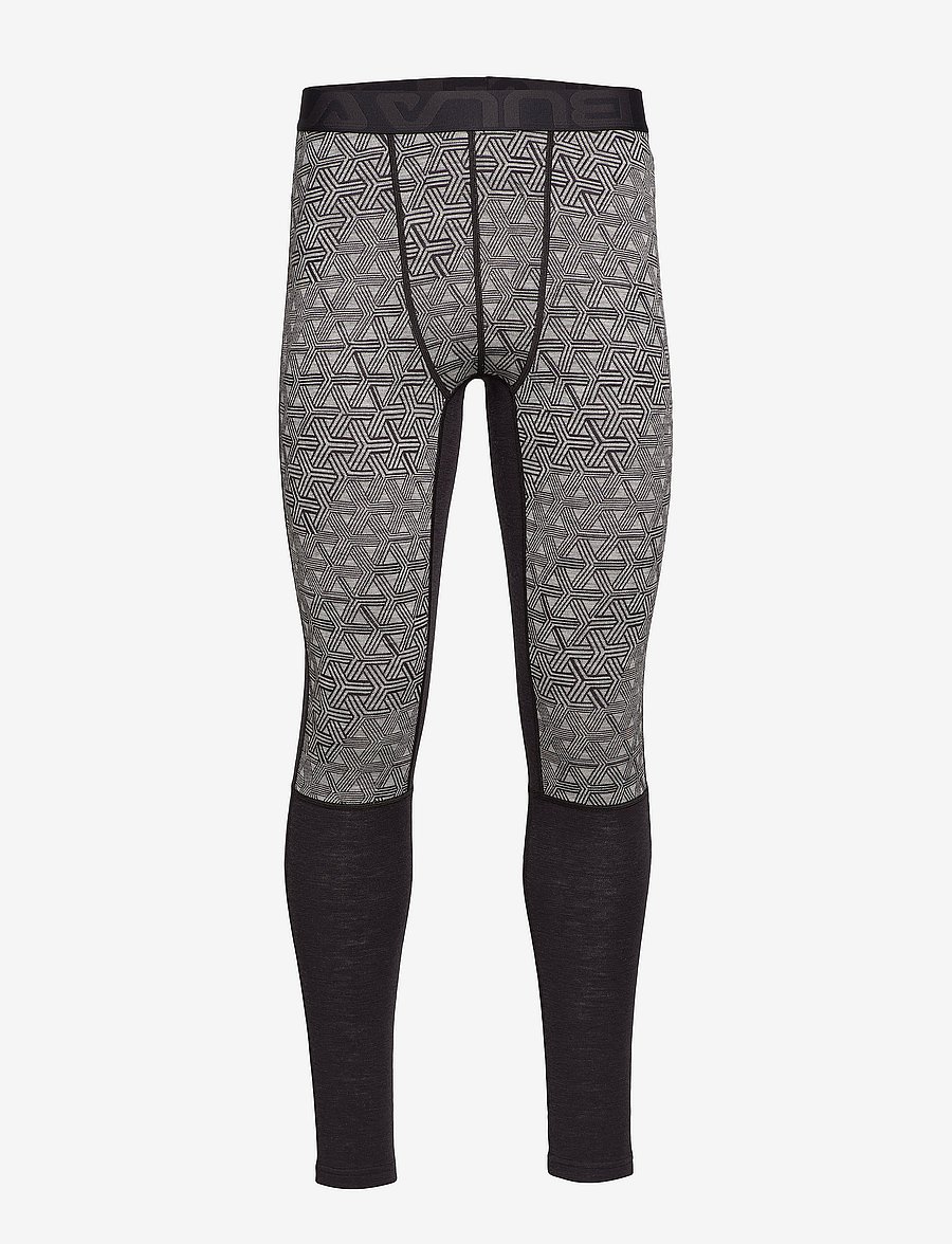 Bula - Geo Merino Wool Pants - underställsbyxor - greym - 1