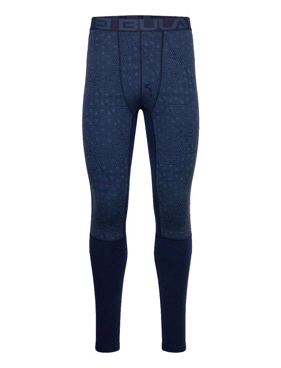Bula - Geo Merino Wool Pants - underställsbyxor - navy - 0