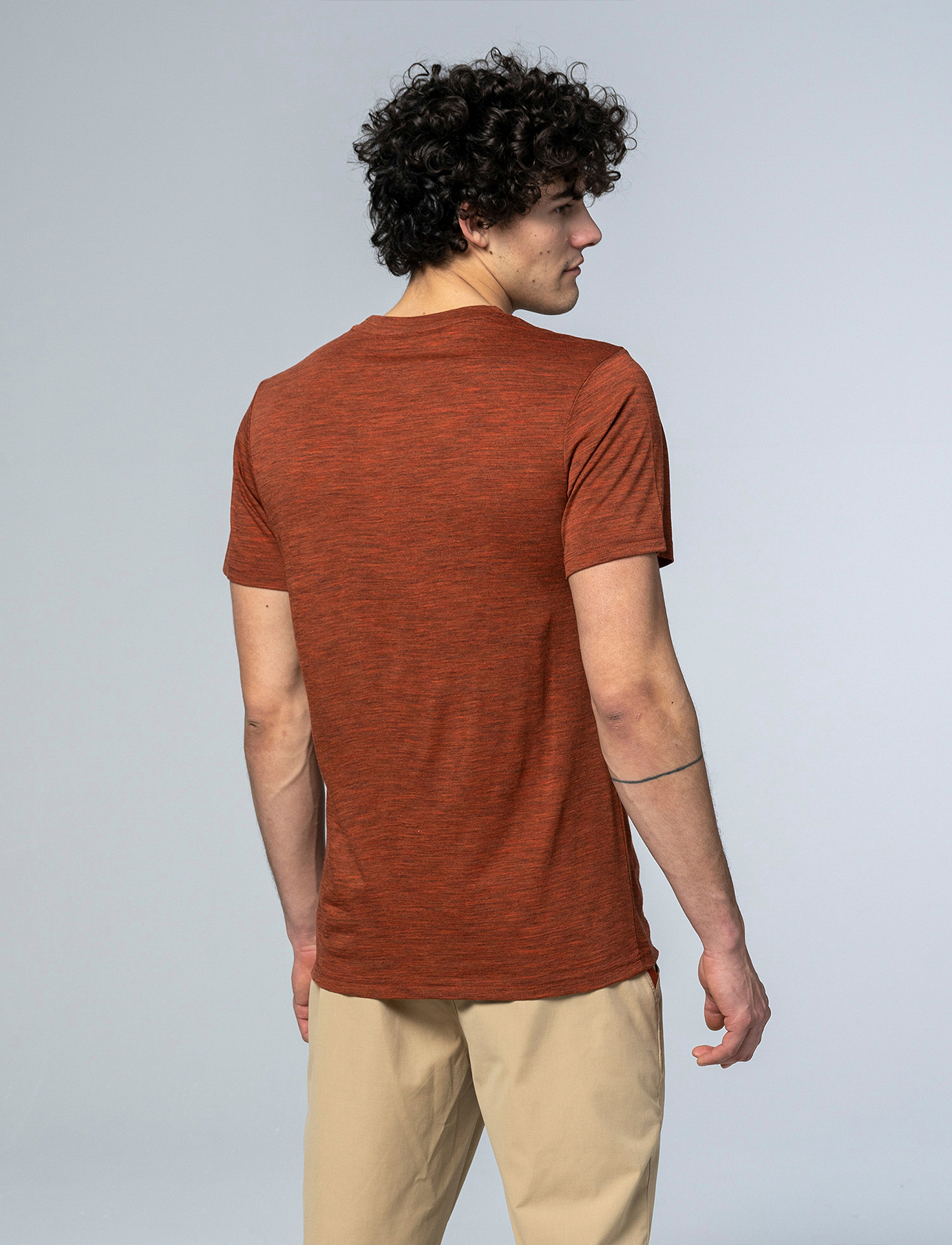 Bula - Pacific Solid Merino Wool Tee - brick - 3