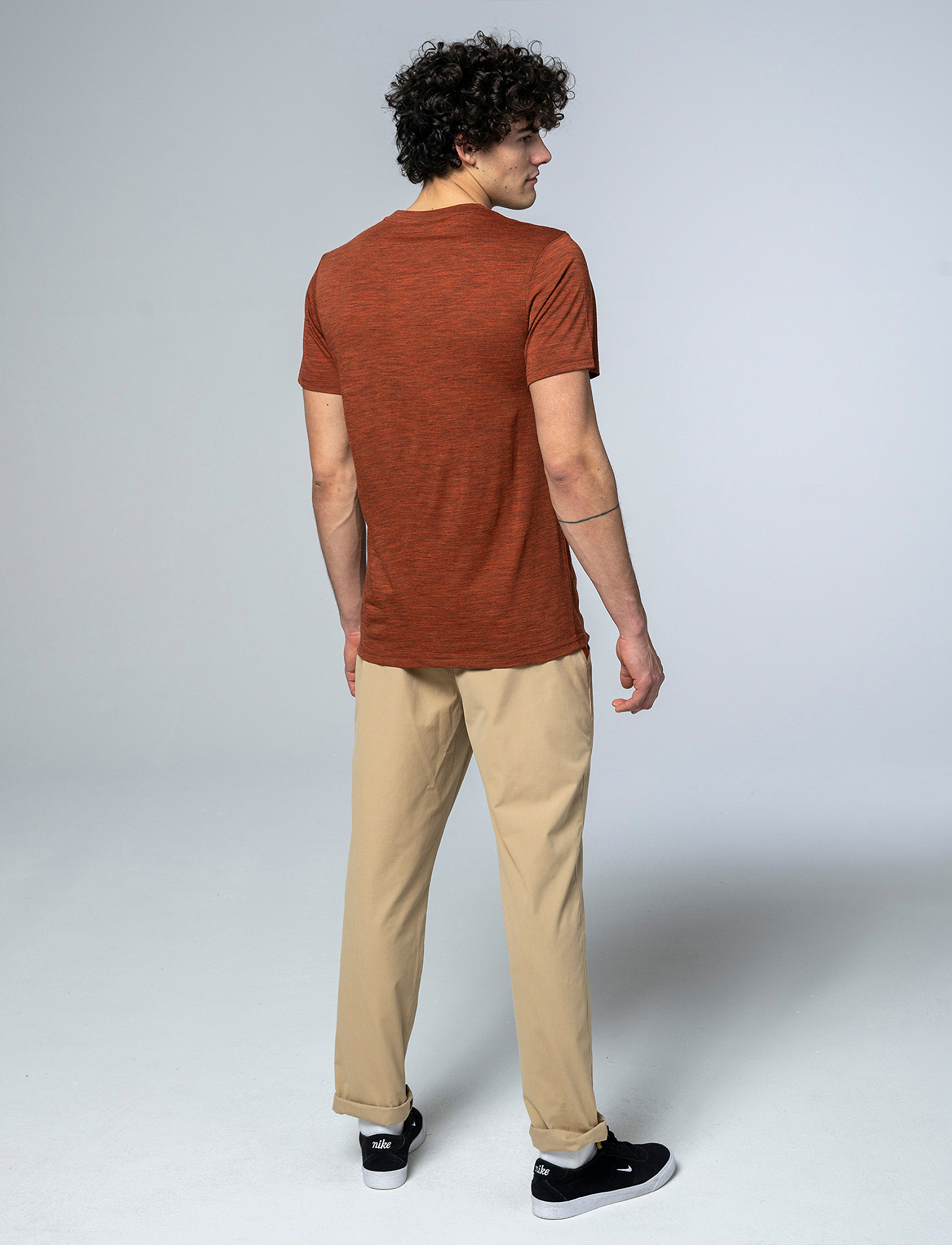 Bula - Pacific Solid Merino Wool Tee - brick - 5