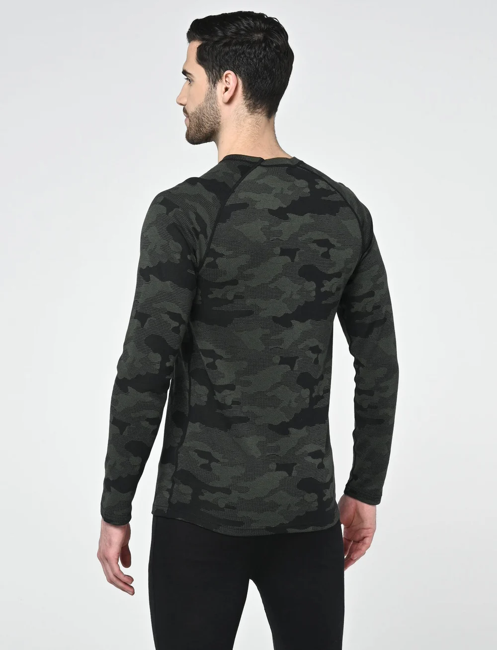 Bula - Camo Merino Wool Crew - termoundertrøjer - dolive - 3