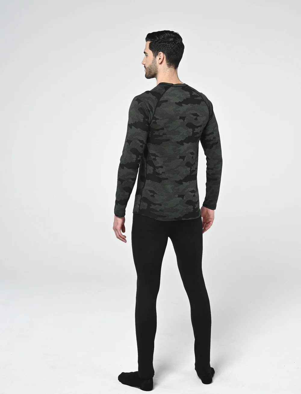 Bula - Camo Merino Wool Crew - termoundertrøjer - dolive - 5