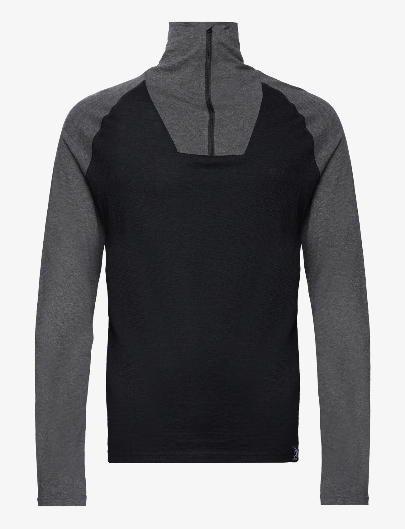 Bula - Retro Merino Wool Halfzip Sweater - mellanlager - black - 0