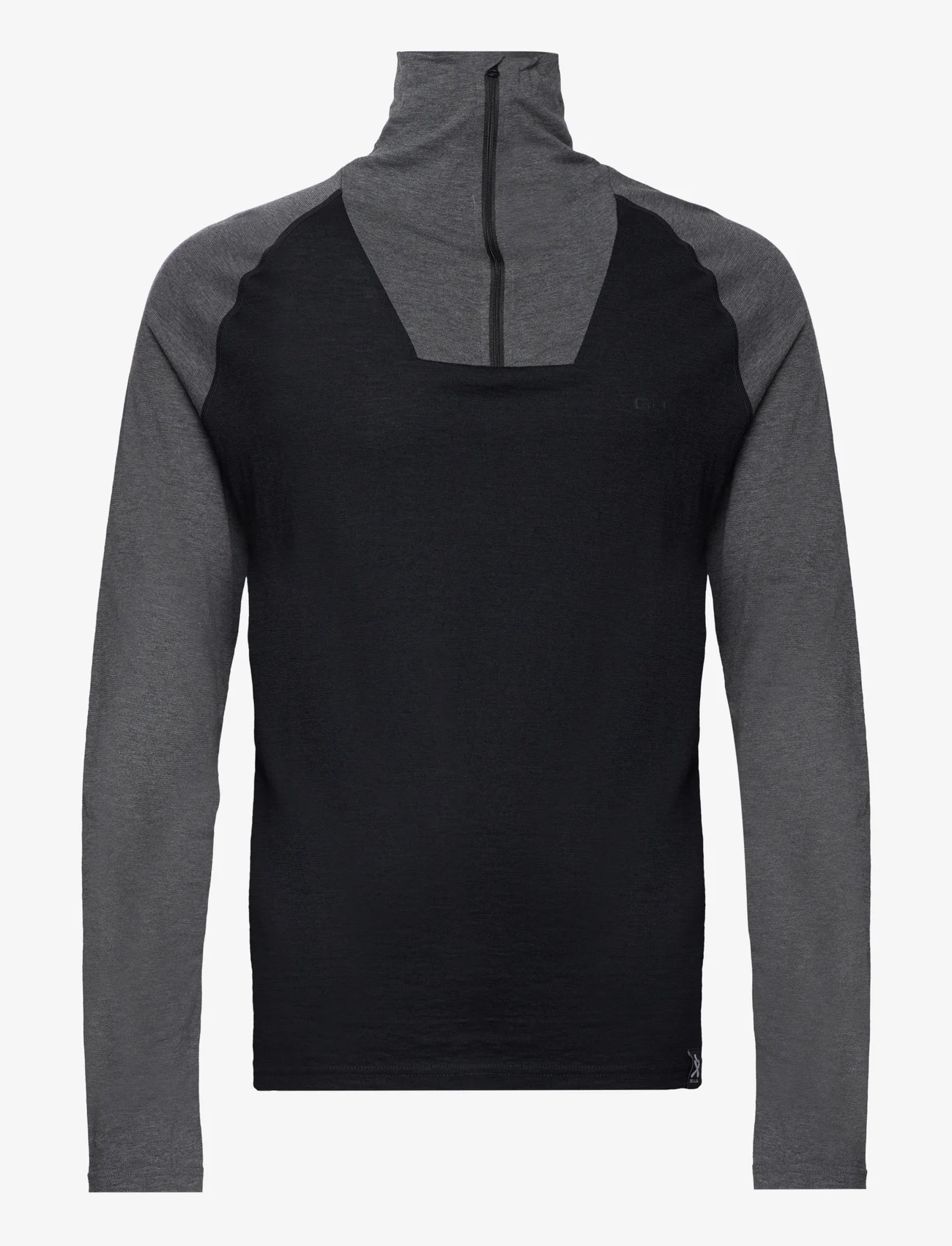 Bula - Retro Merino Wool Halfzip Sweater - vidējais slānis – virsjakas - black - 0